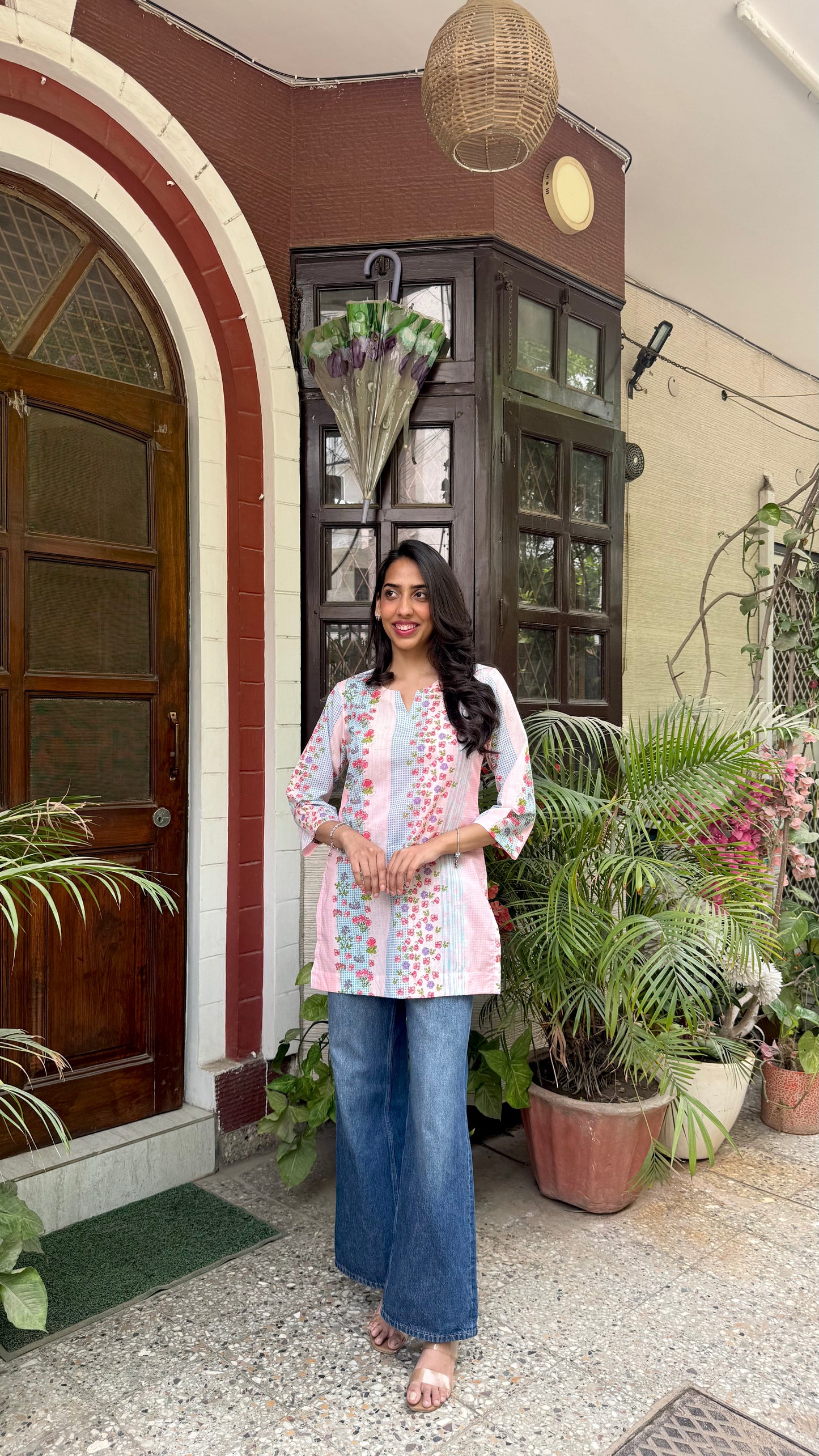 Cutie Cotton Kurti - Pink