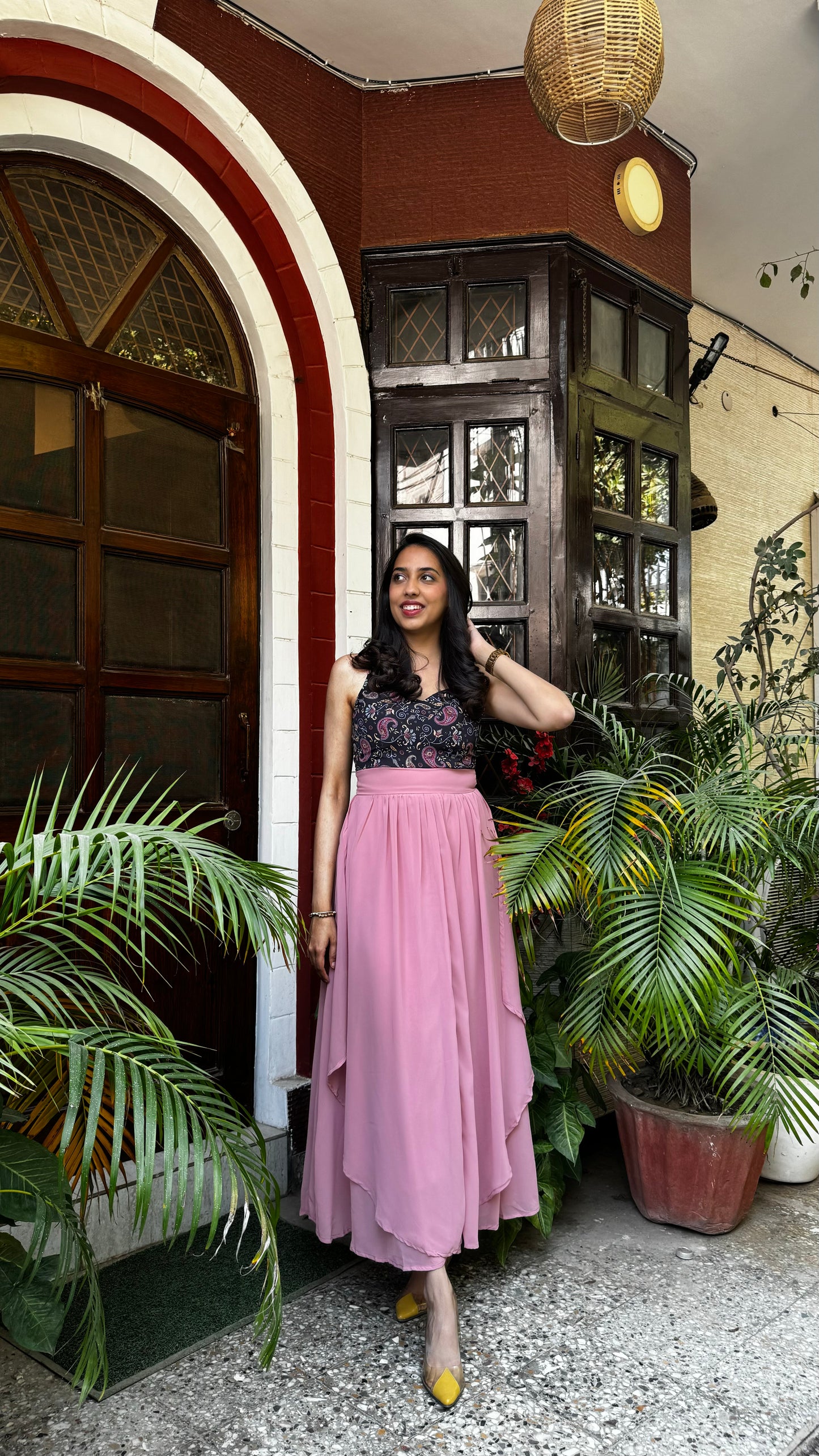 Petals Layered Maxi Dress – Pink