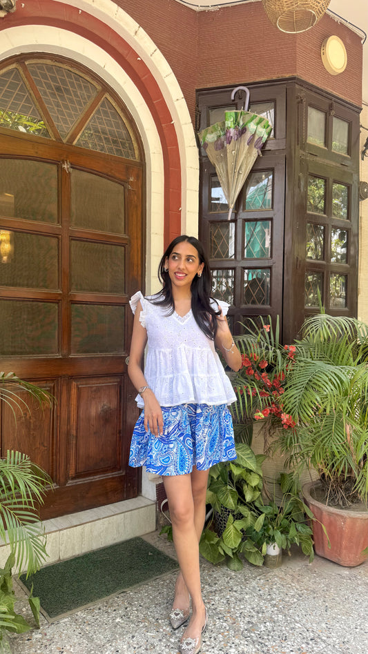 Paisley Tiered Skirt - Mini