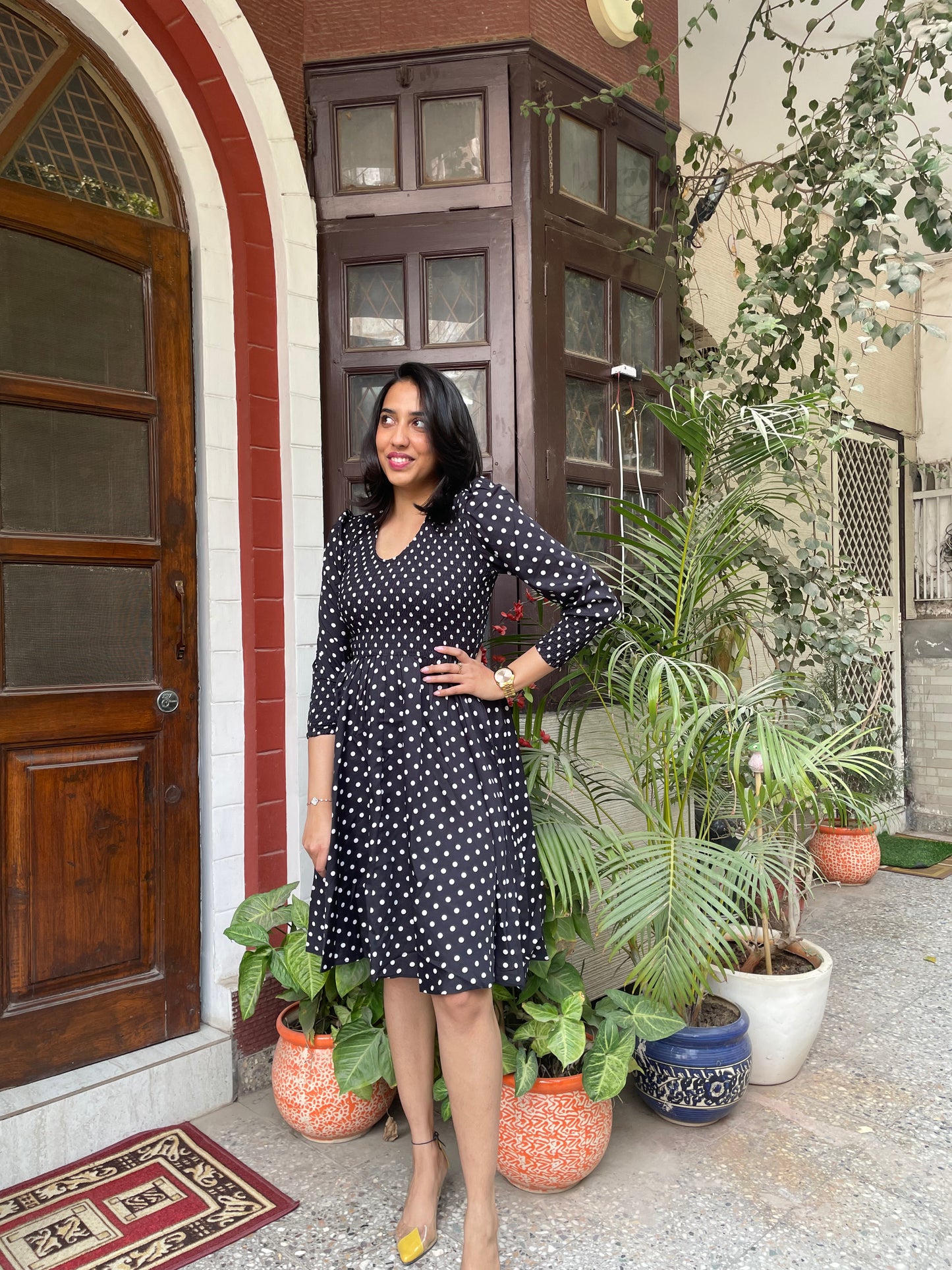 Black Smocked Dress