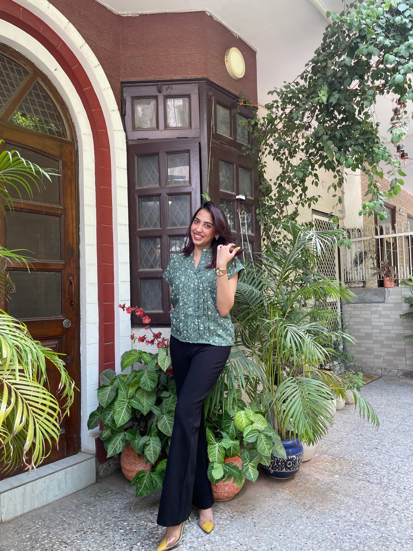 Comfort Cotton Top- Green