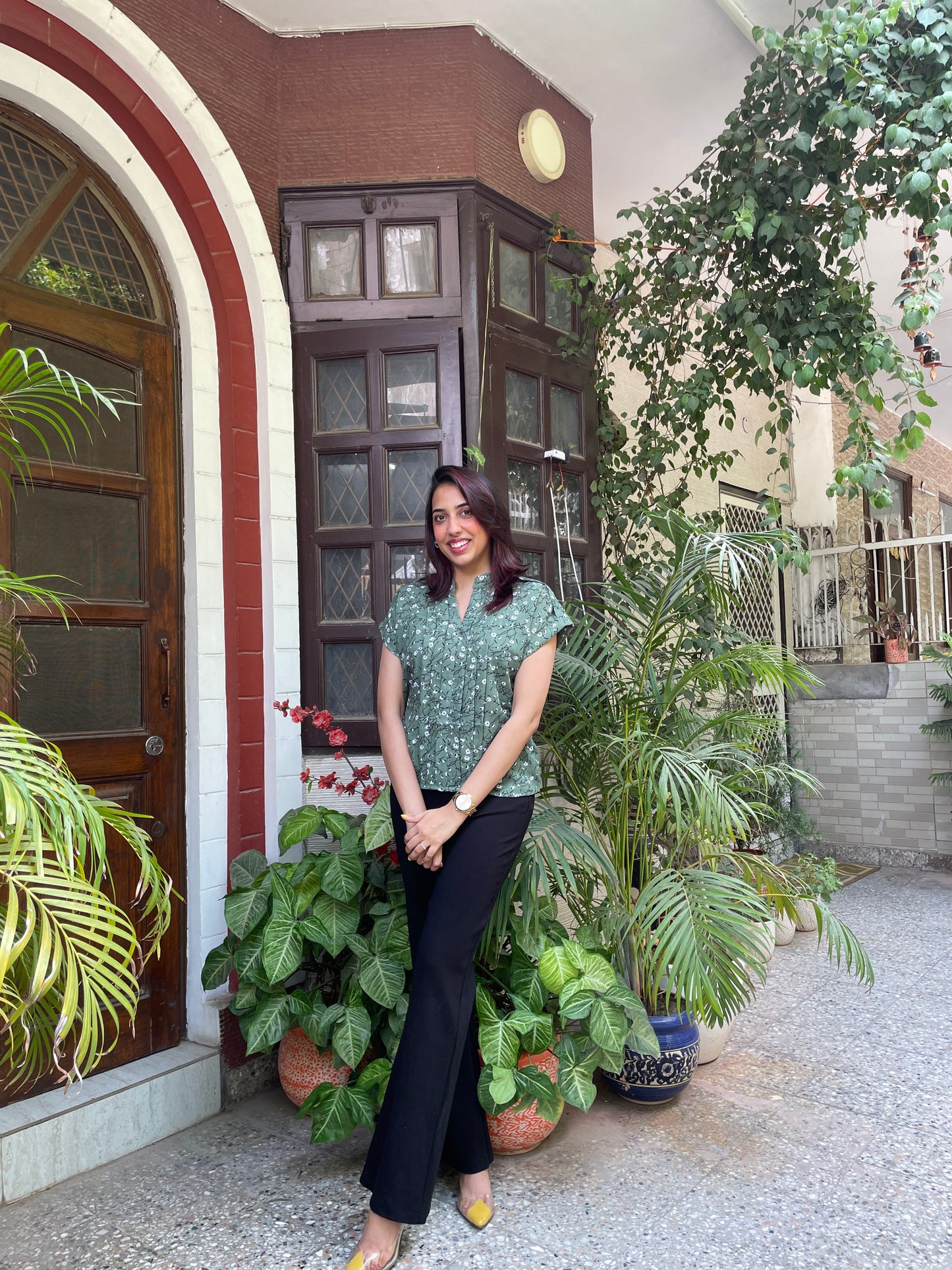 Comfort Cotton Top- Green