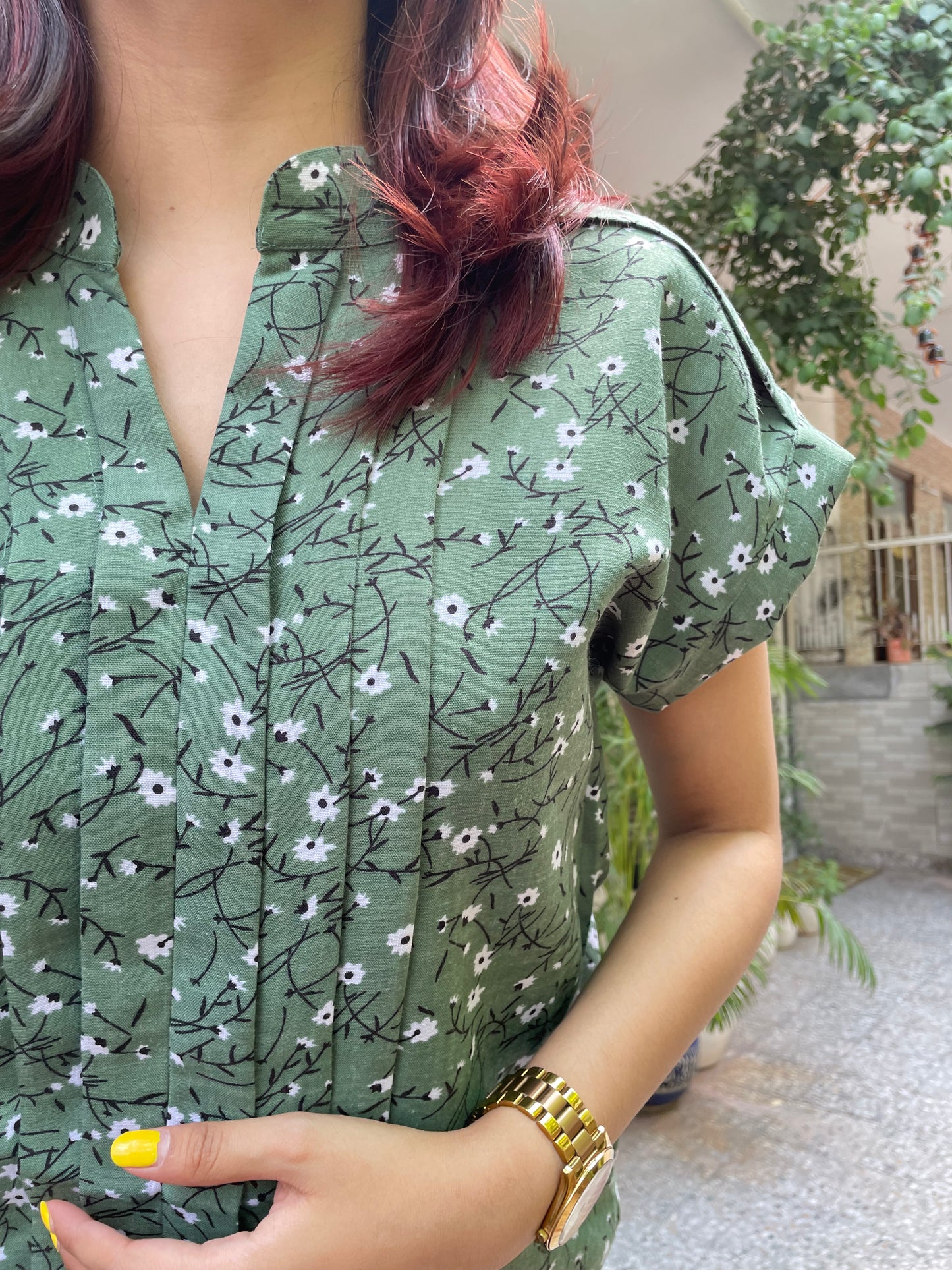 Comfort Cotton Top- Green
