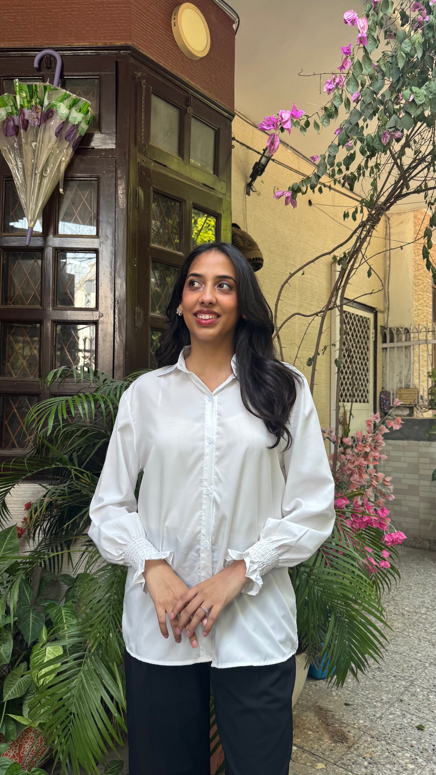 Old Money Shirt & Sweater Set - White