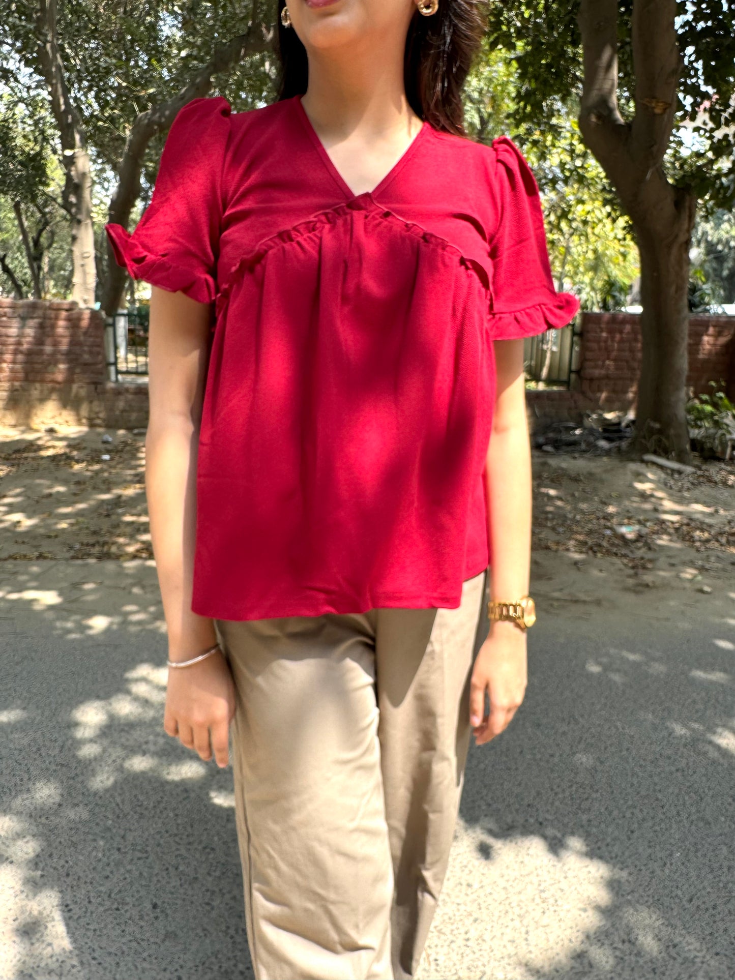 Alia Top - Burgundy