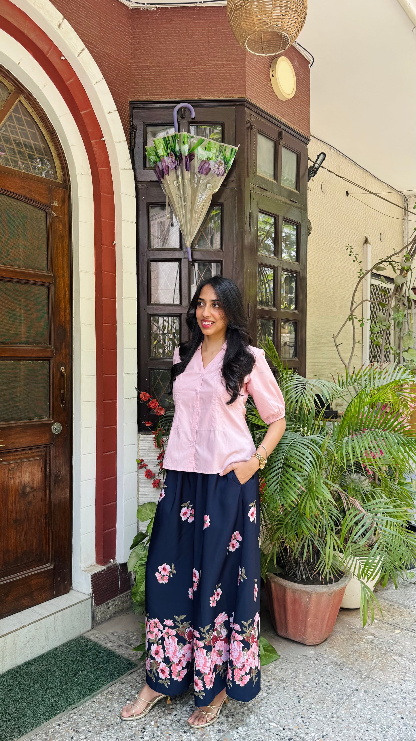 Éloise Flared Trousers – Navy