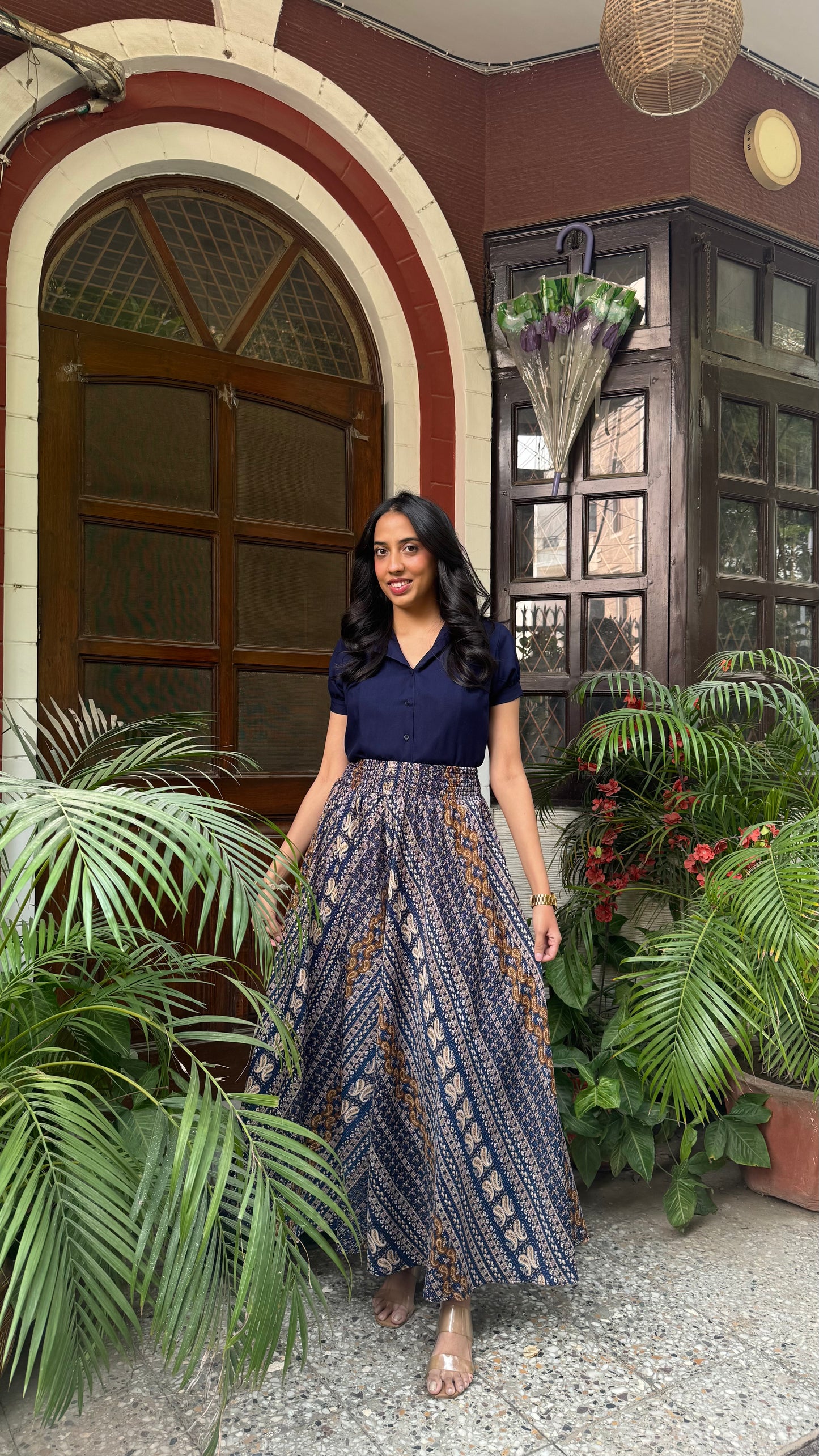 Indigo Aura Printed Palazzo (Free Size)