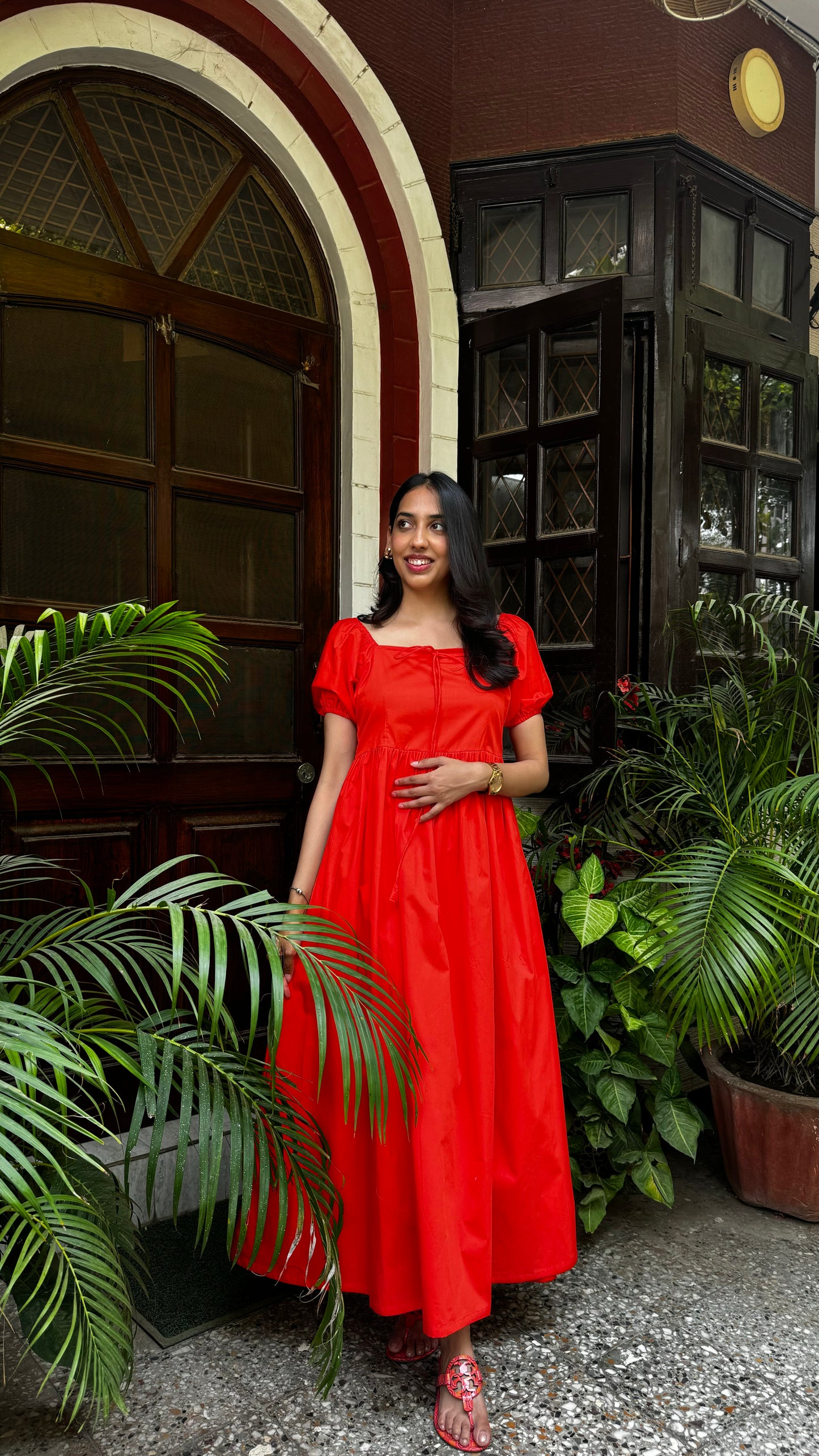 Fairytale Cotton Maxi - Blood Orange (Premium Fabric)