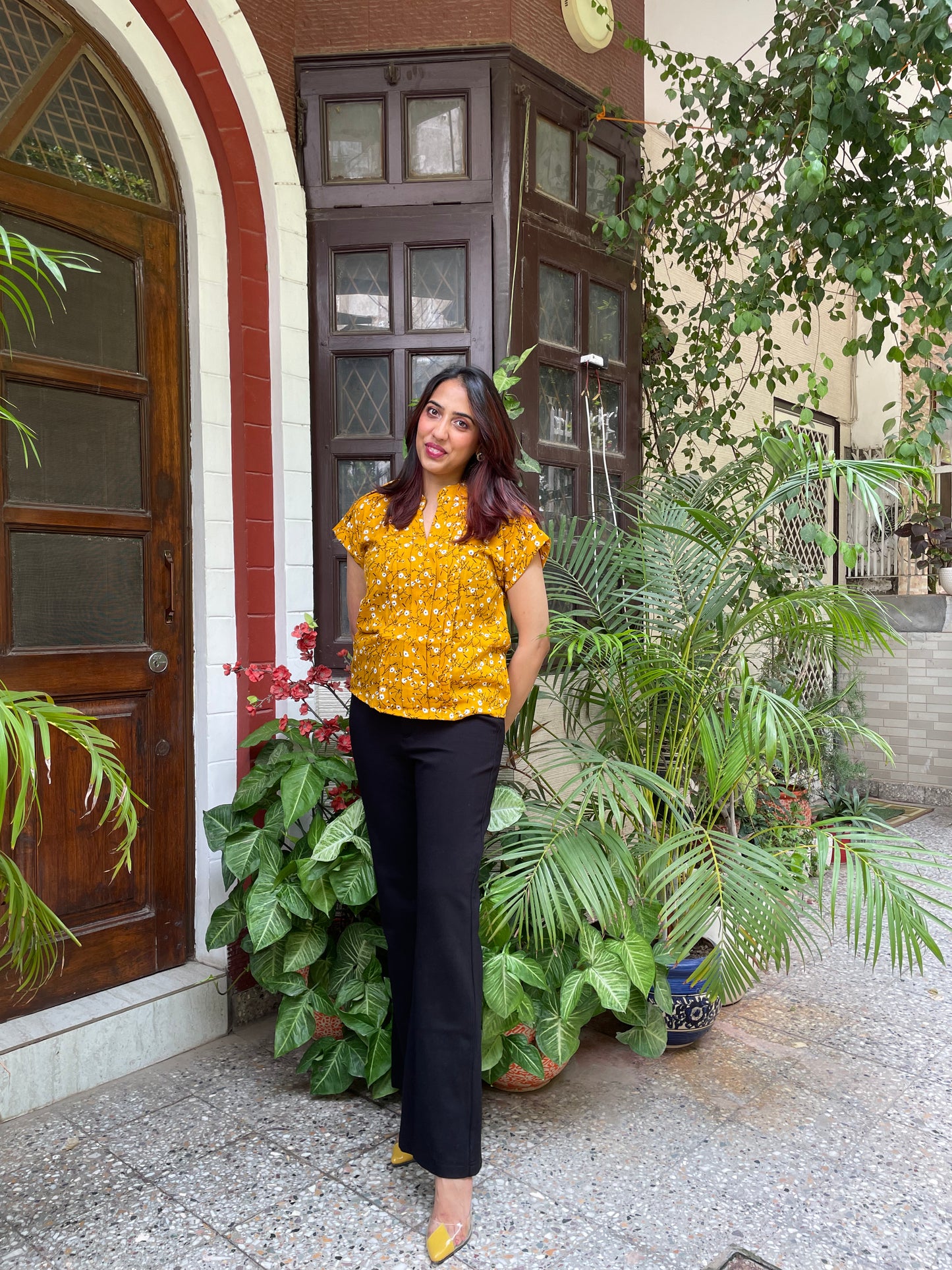 Comfort Cotton Top- Yellow