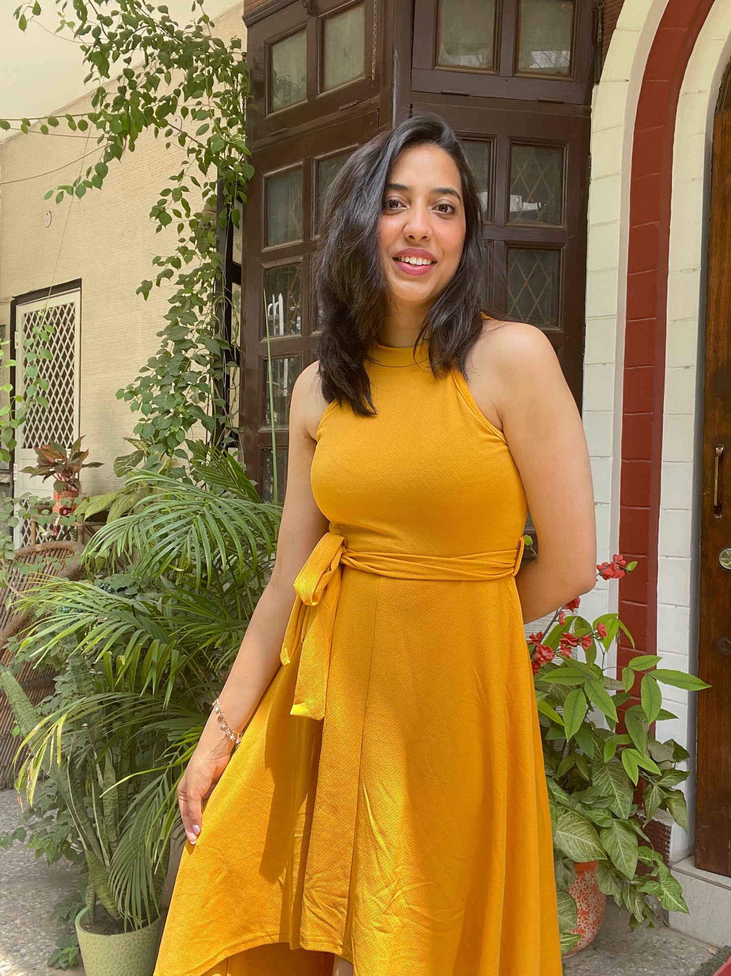 Yellow High Low dress
