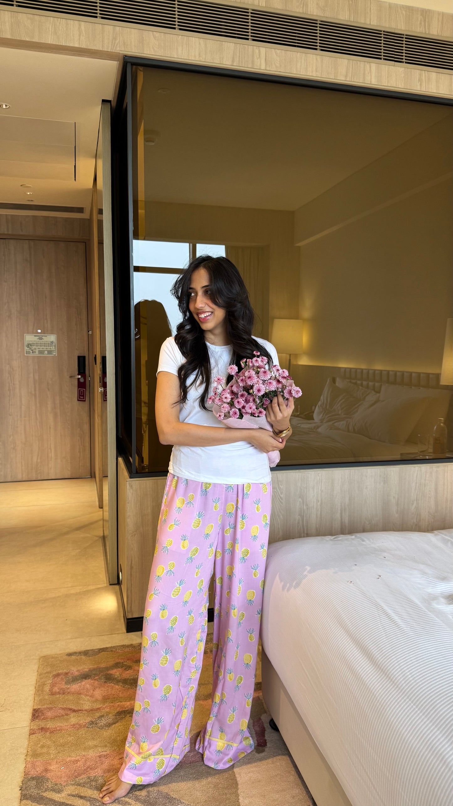 Lazy Bum Causal Pajamas - Pineapples (Premium Collection)