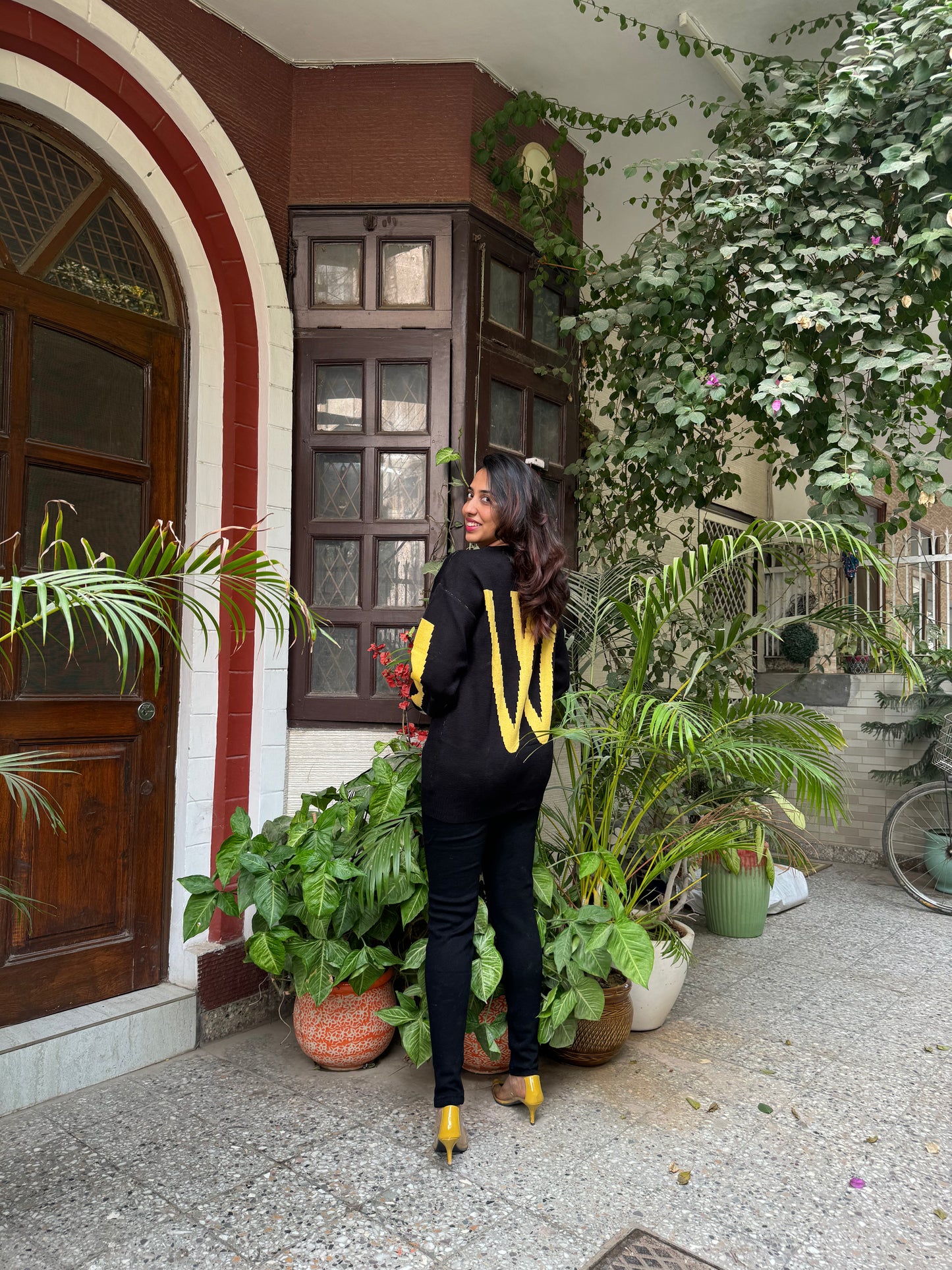 W Oversized Sweater (Free Size)