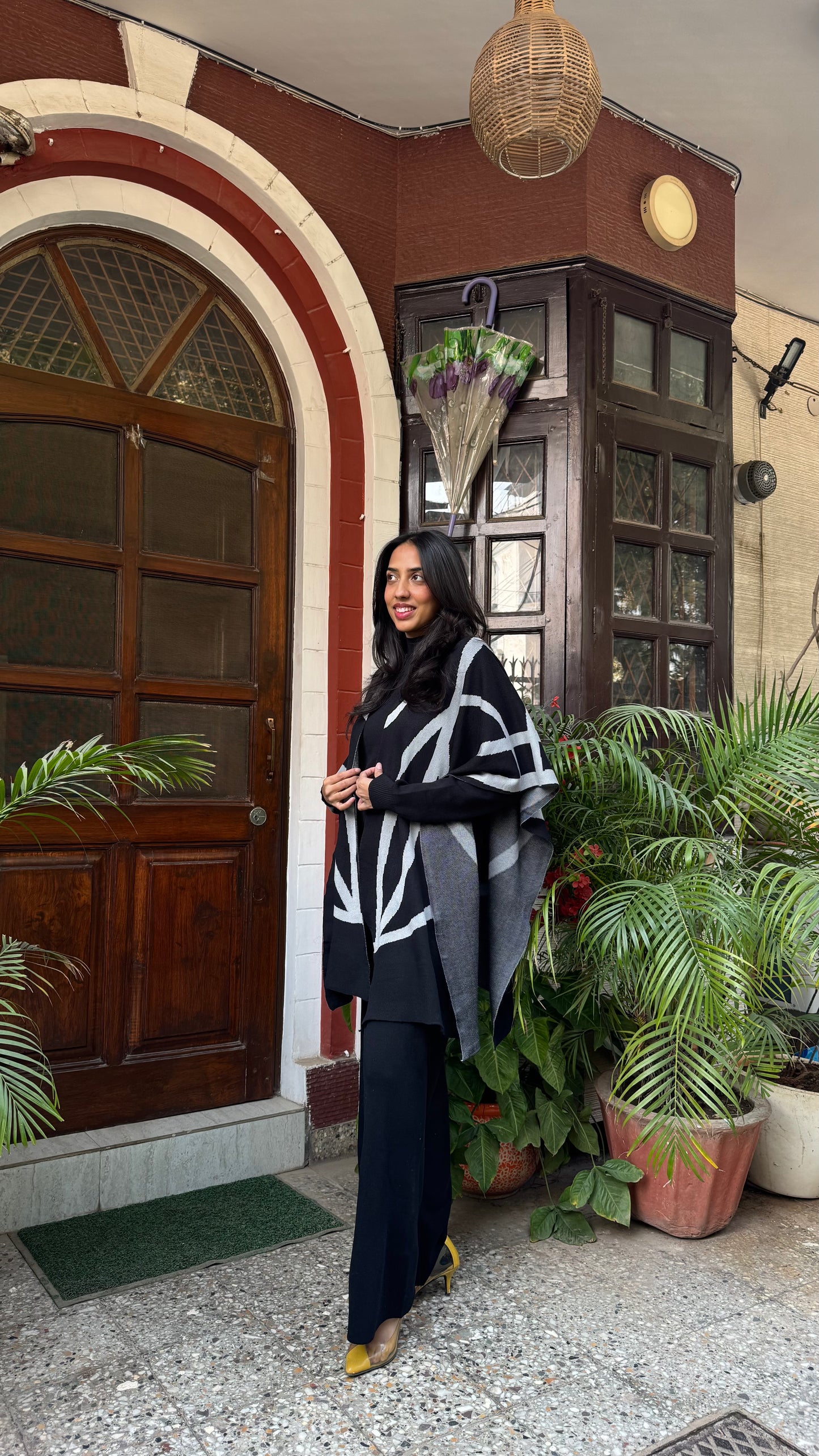 3 Piece Luxury Shawl Set - Black (Free Size) - Premium Collection