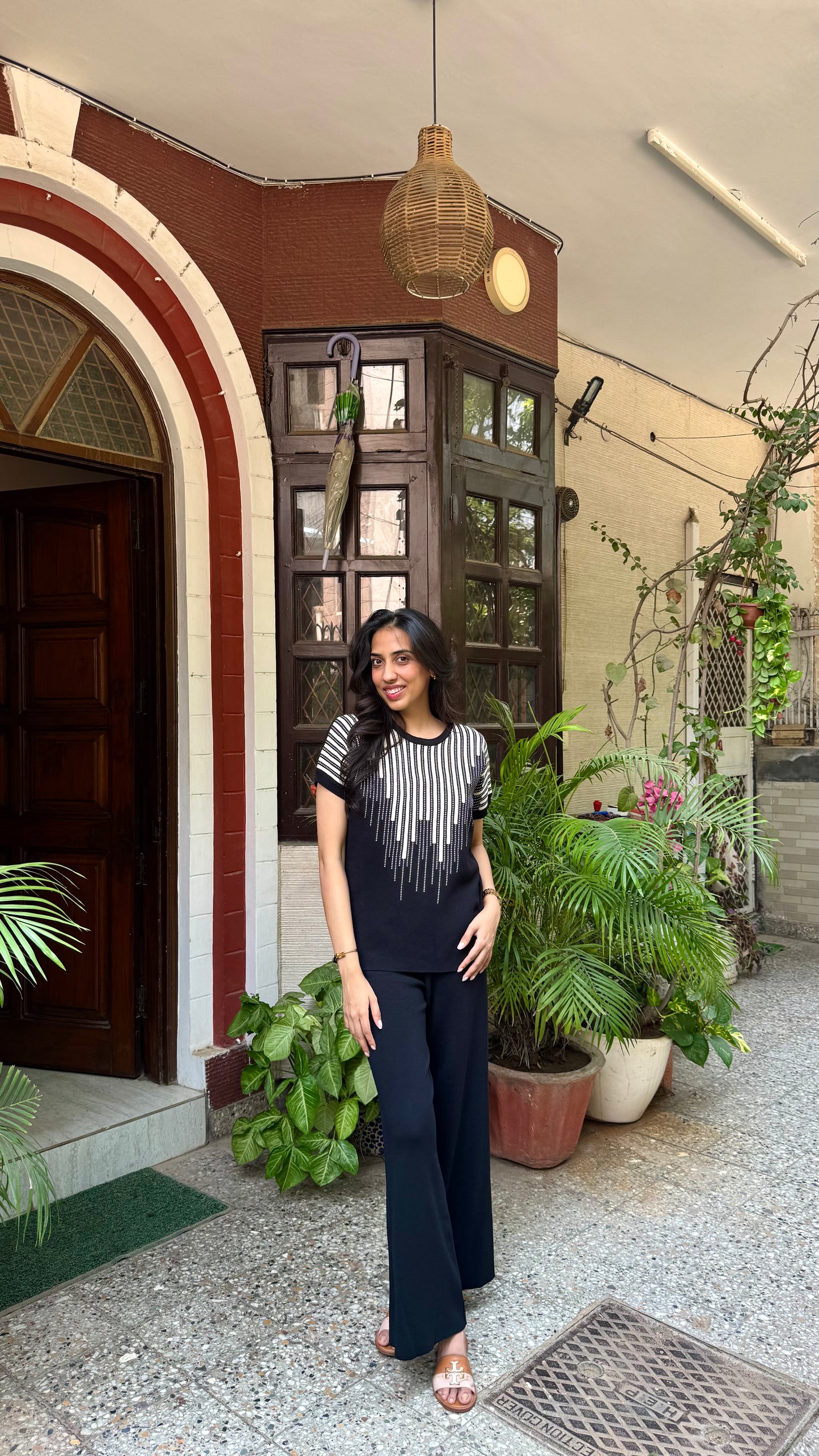 Waterfall Sparkle Airport Set - Black (Free Size) - Premium Collection