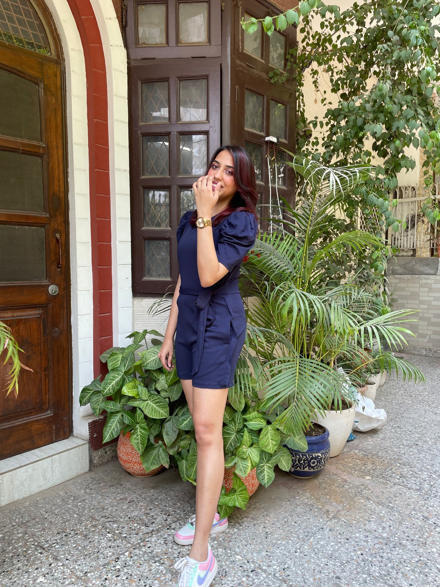 Blue Playsuit with Pockets