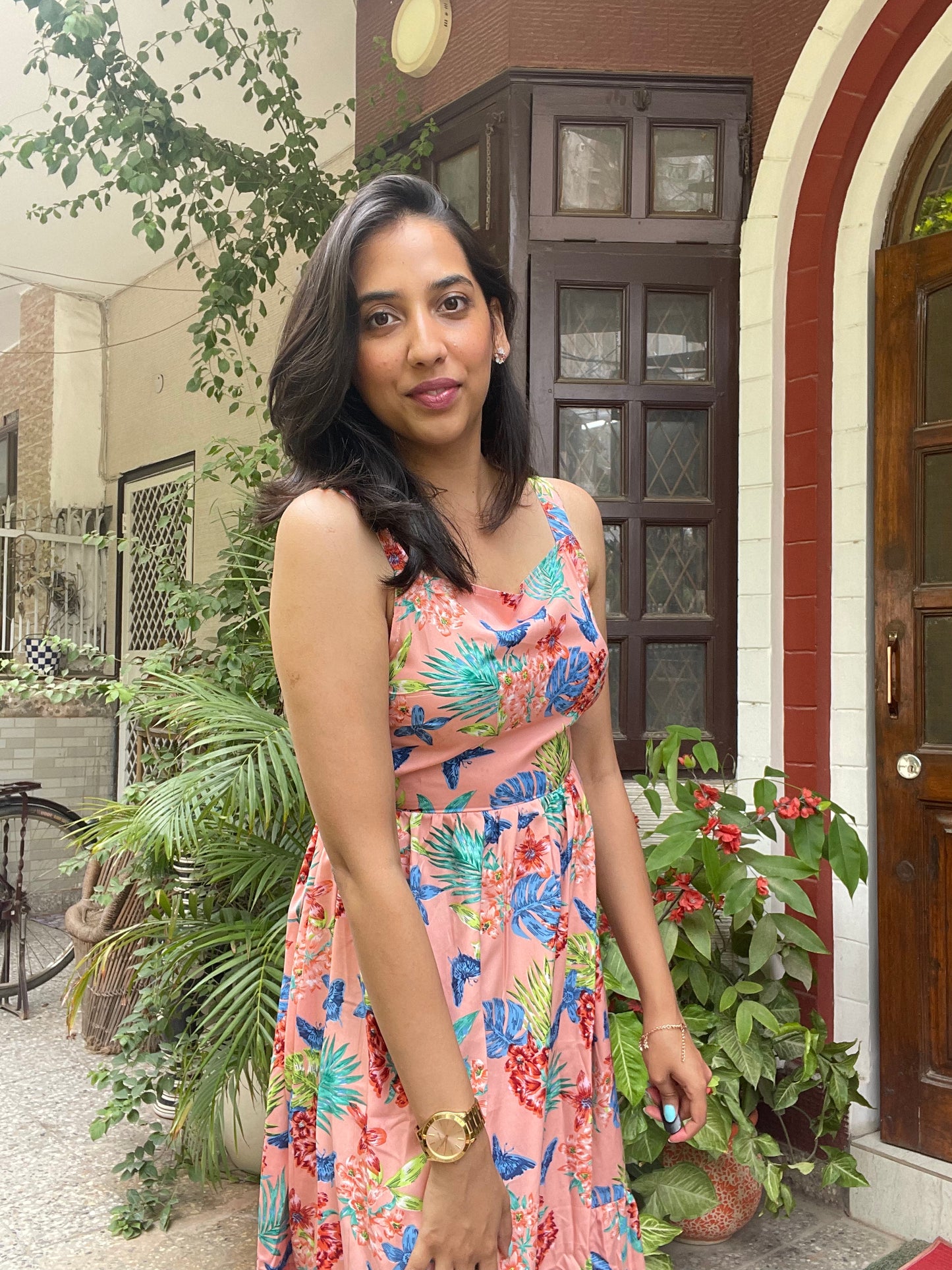 Peach Bow Dress