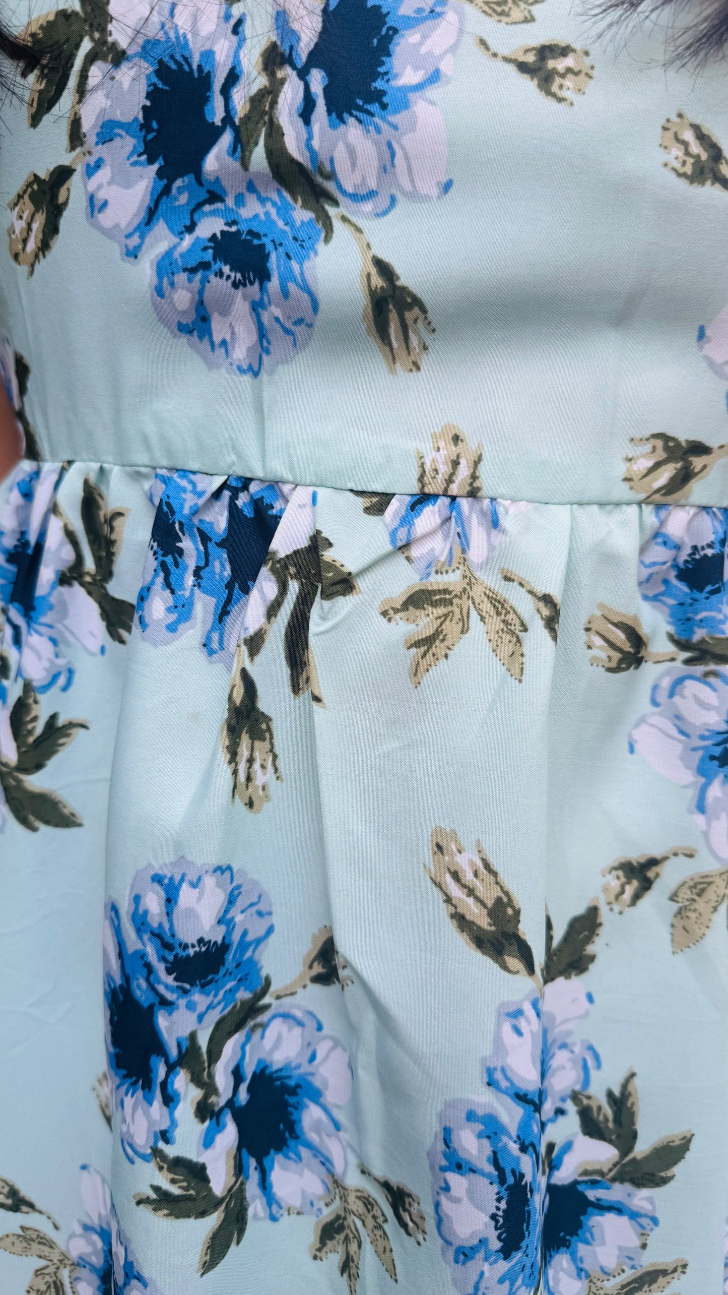Floral Halter Dress - Mint