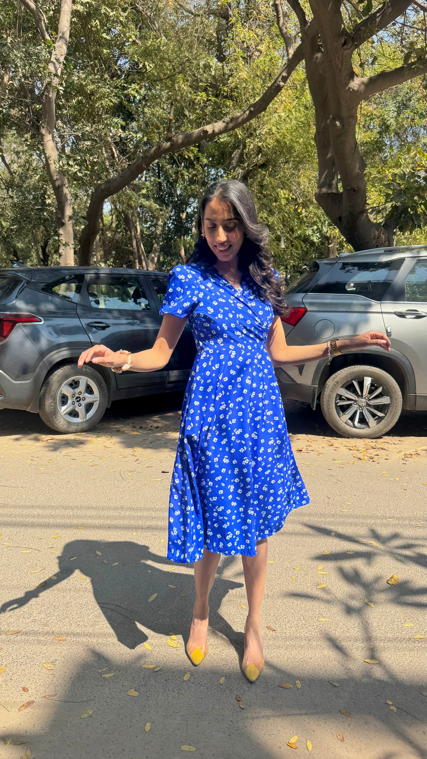 Floral Bliss Printed Wrap Dress