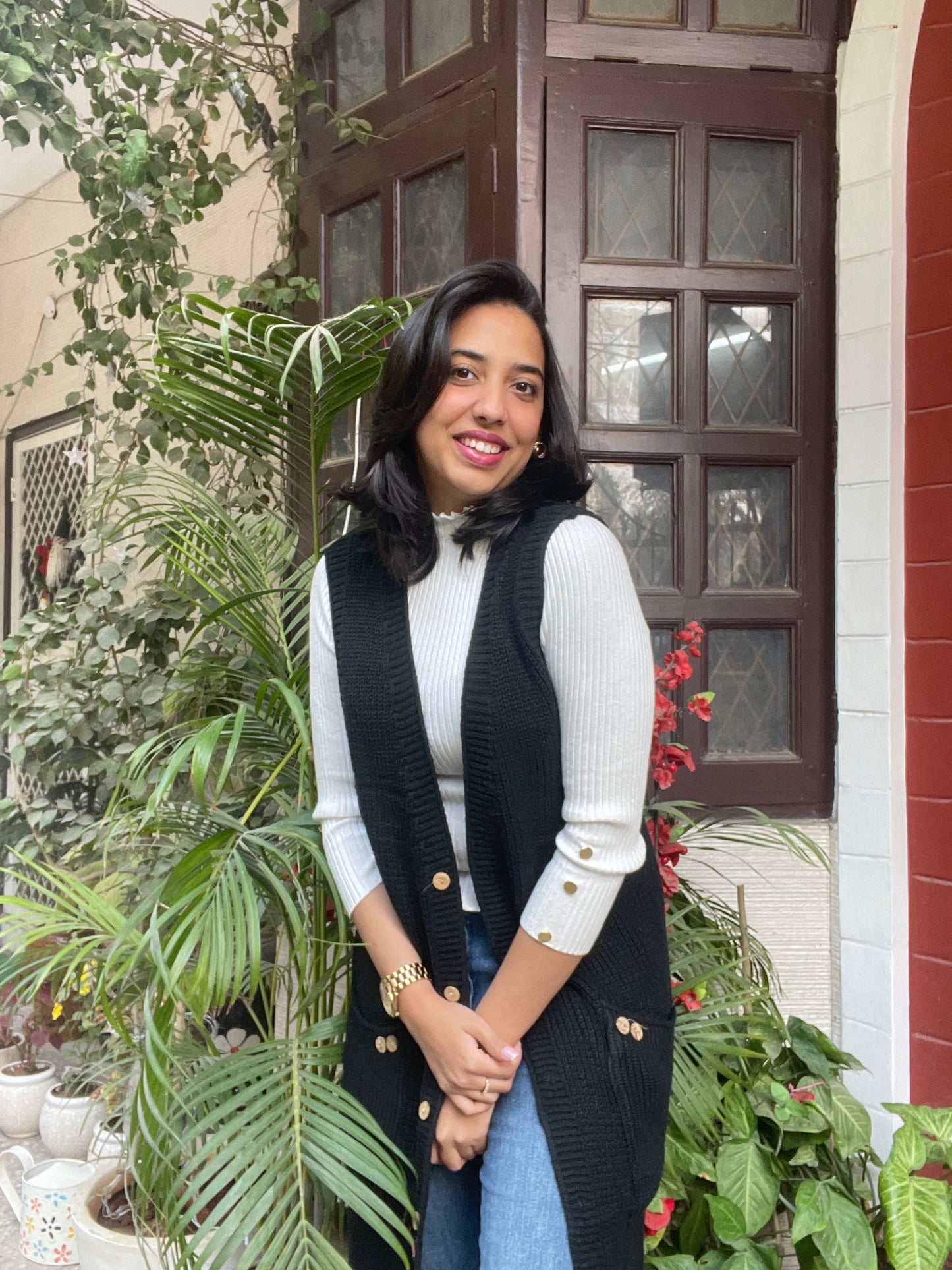 Black Woollen Shrug (Free Size)