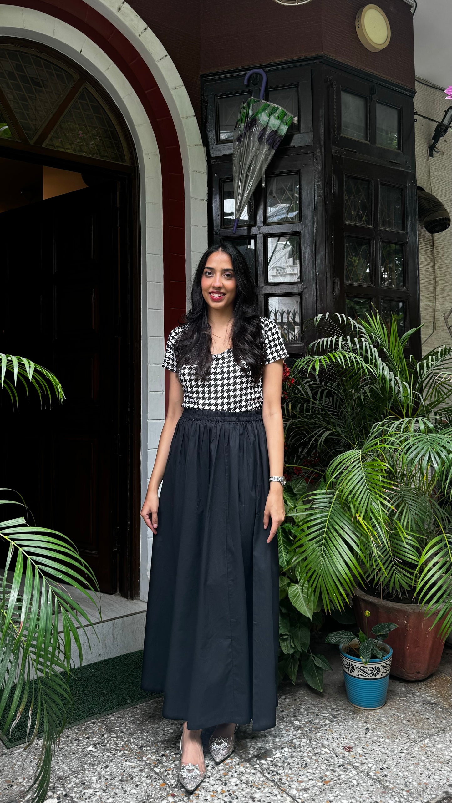 Babe Solid Cotton Skirt - Black (Premium Collection)