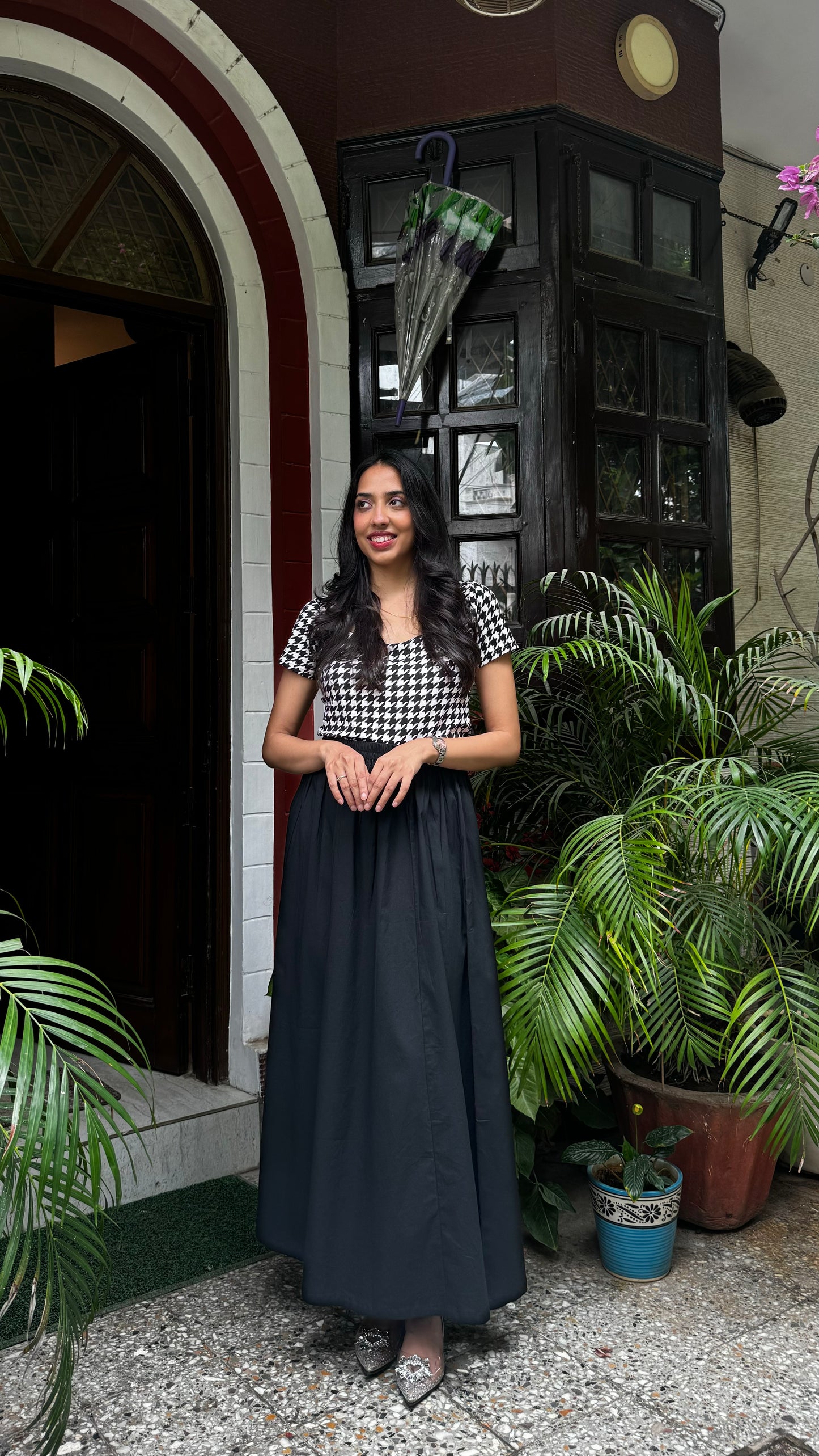 Babe Solid Cotton Skirt - Black (Premium Collection)