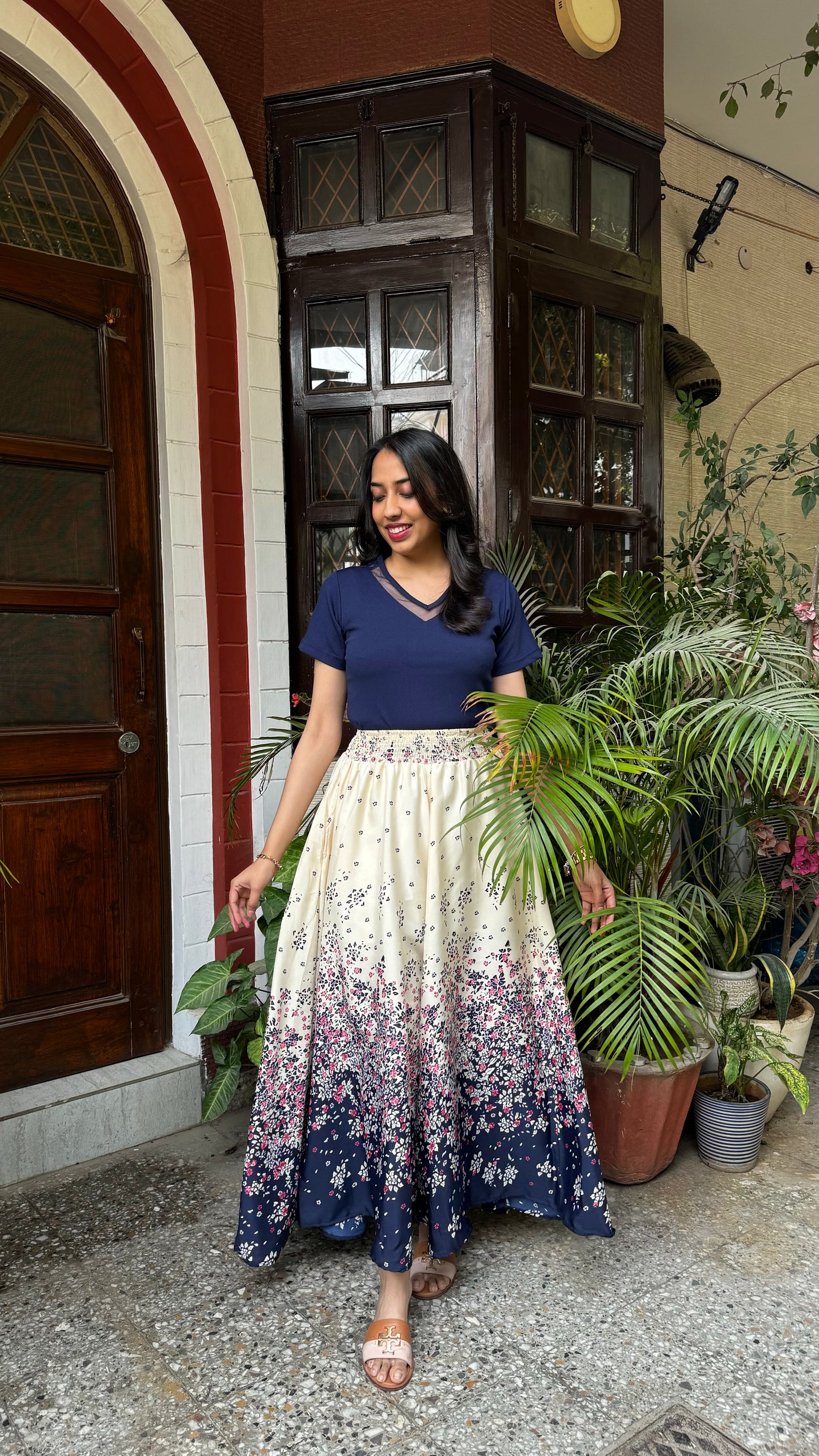 Athena Printed Palazzo (Free Size)