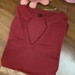 Delight Tiered Top - Burgundy