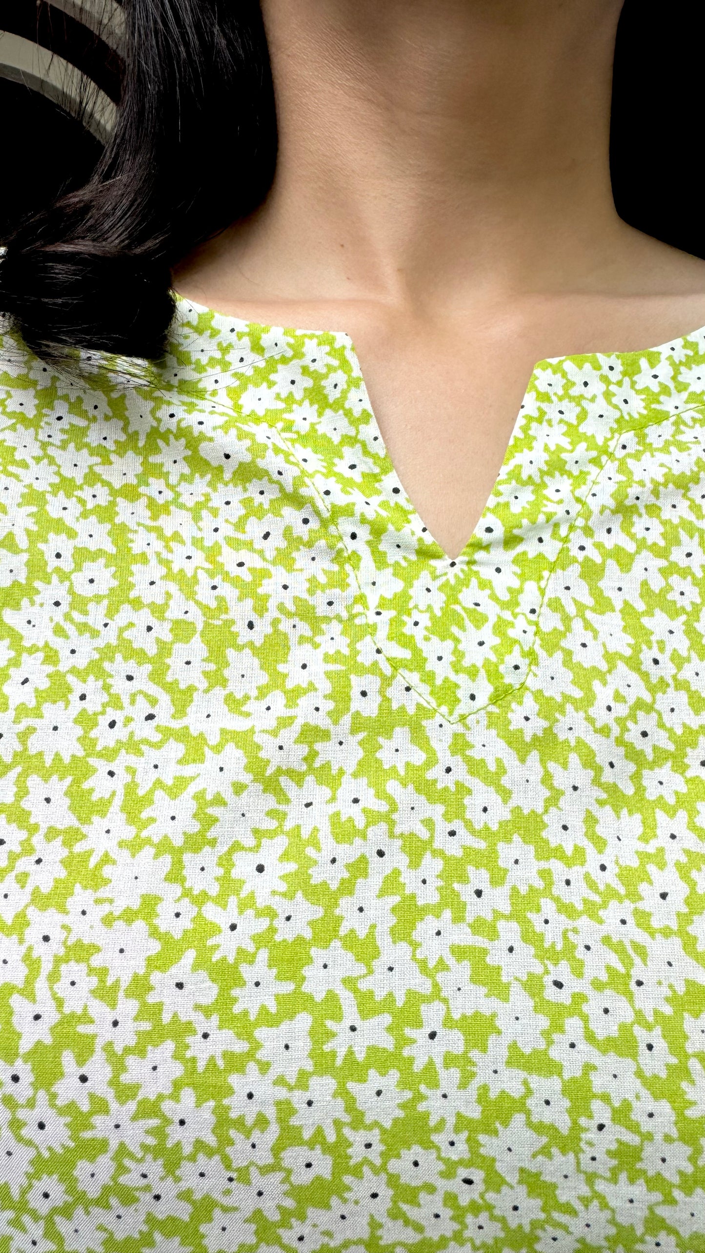 Cutie Cotton Kurti - Green