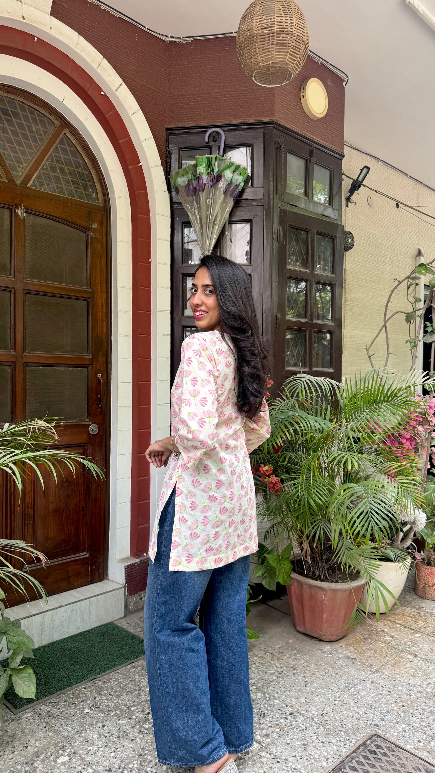 Cutie Cotton Kurti - Cream