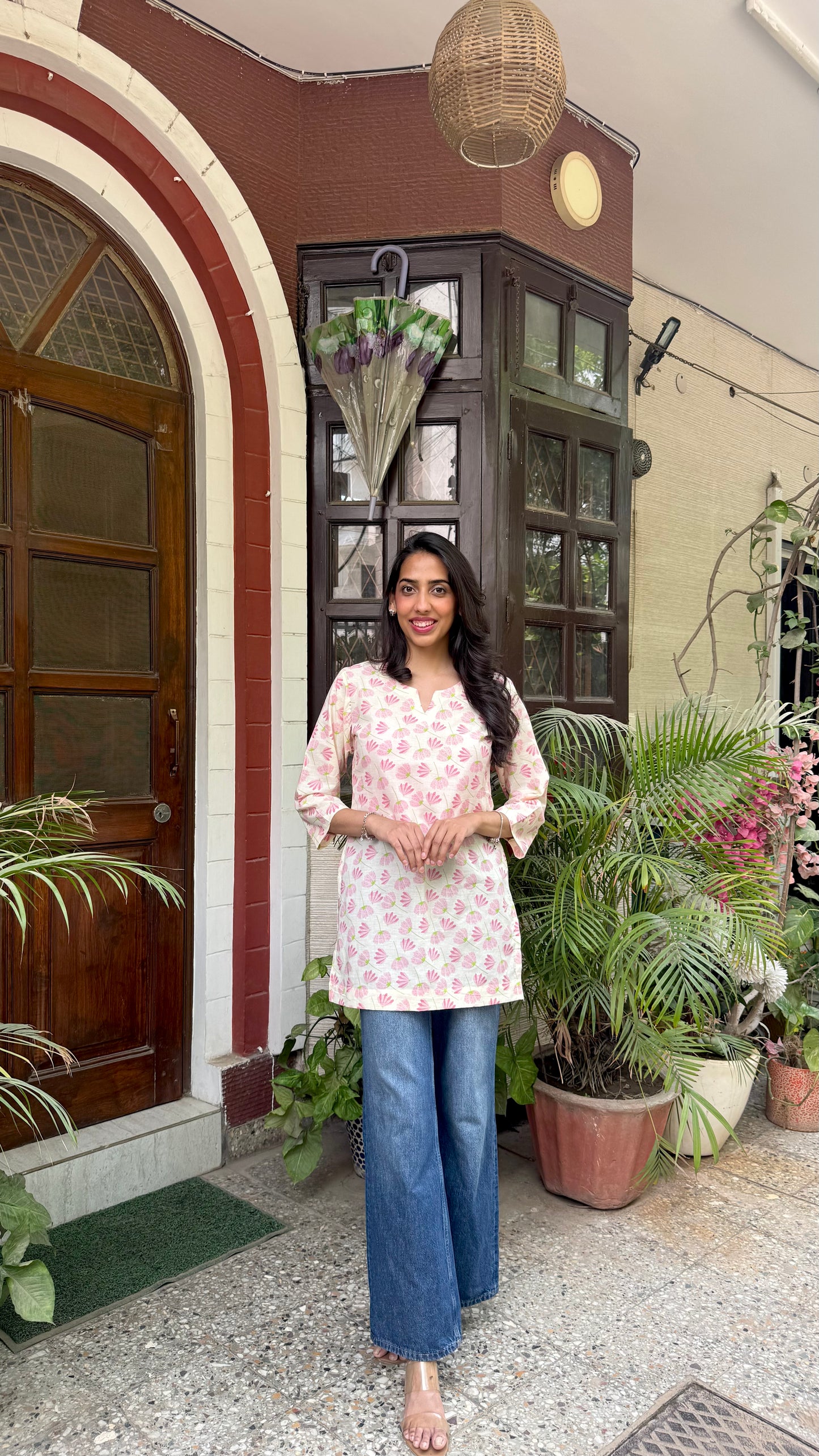 Cutie Cotton Kurti - Cream