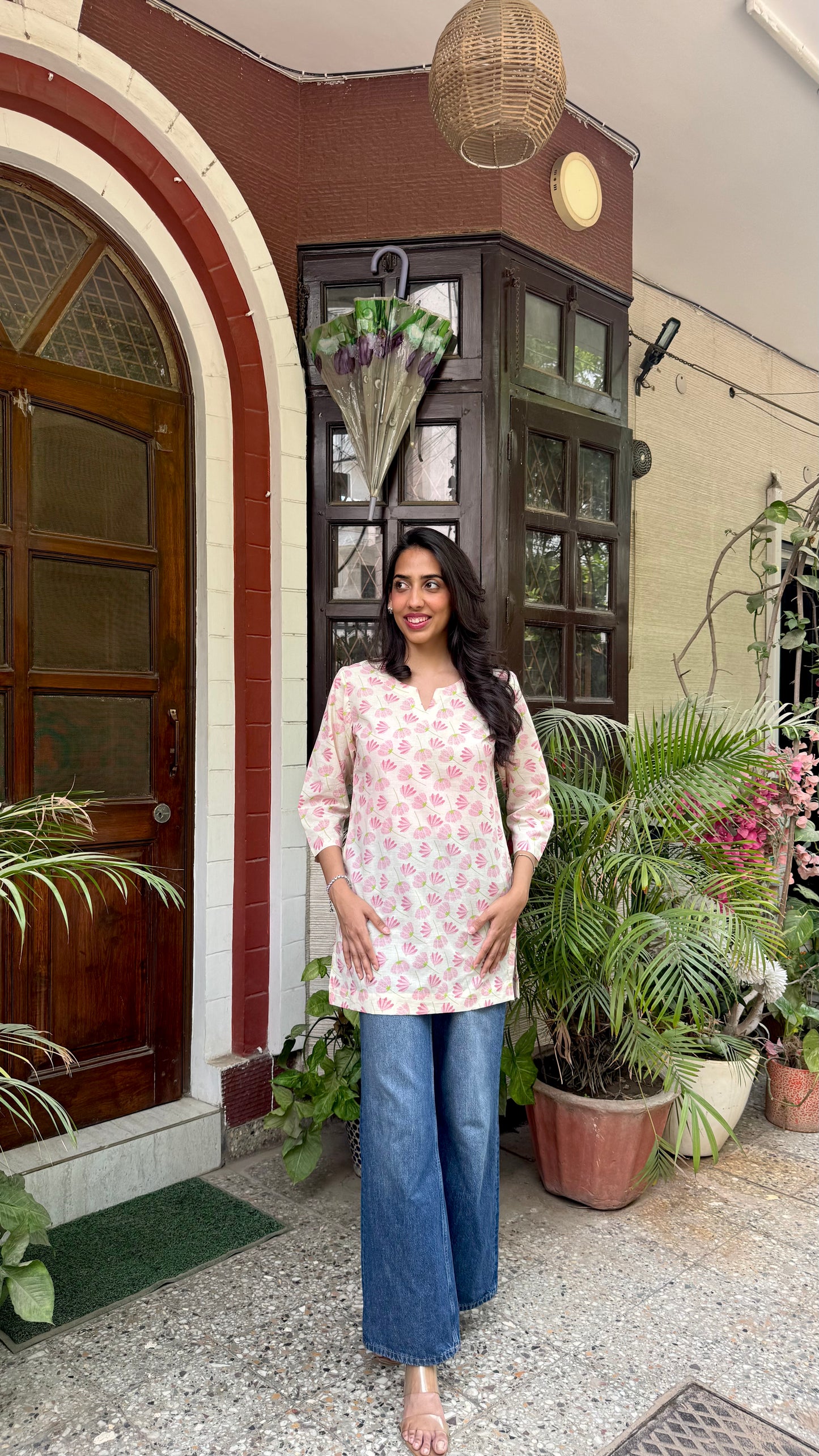Cutie Cotton Kurti - Cream