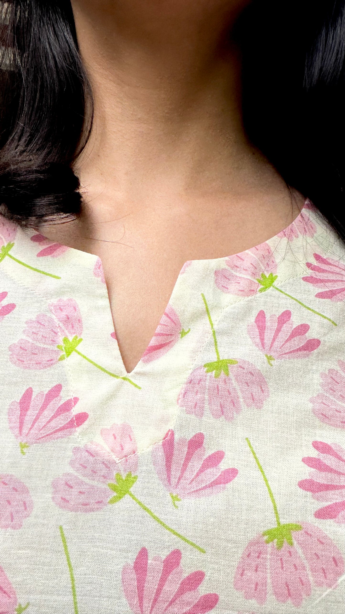 Cutie Cotton Kurti - Cream