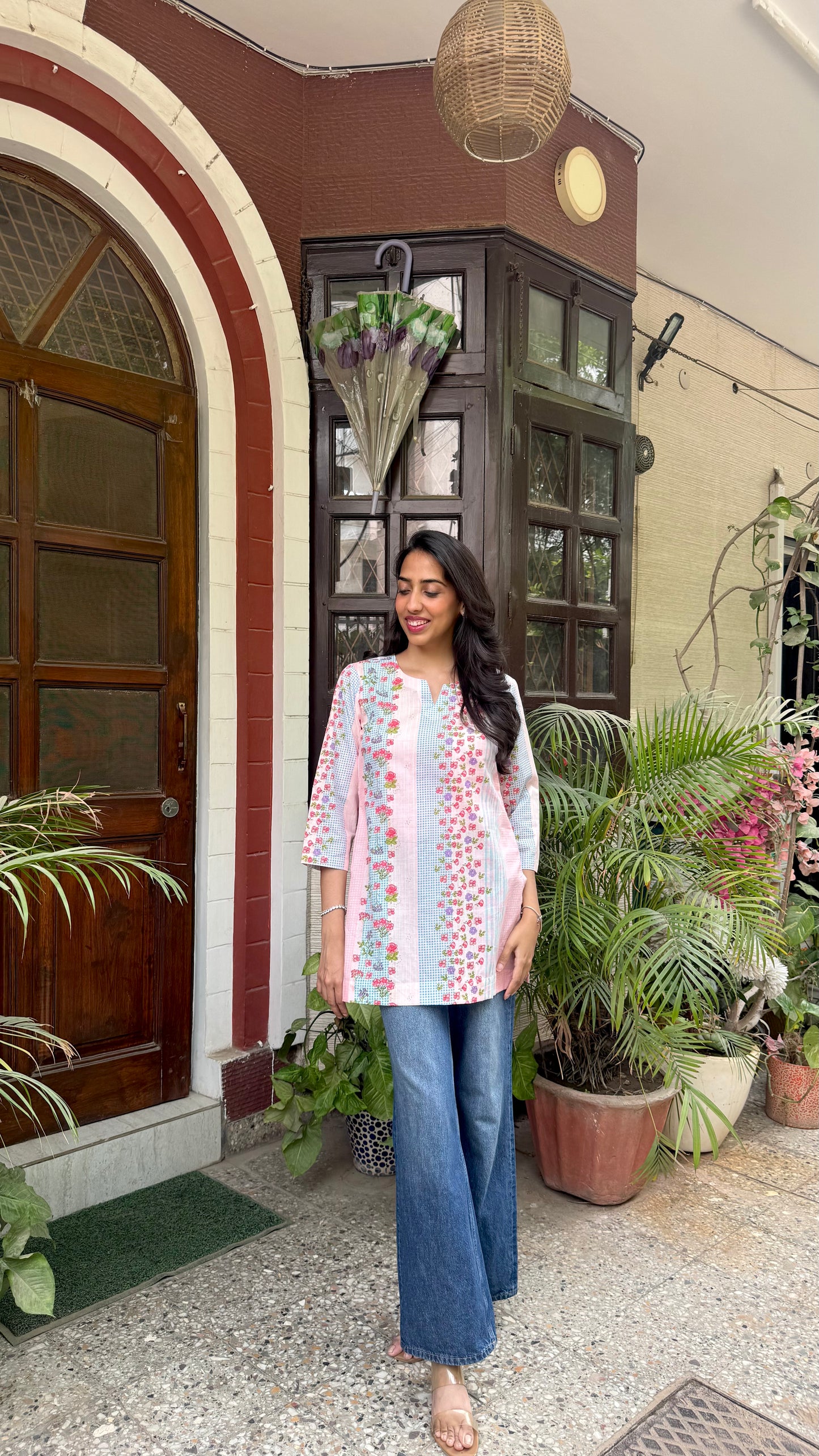 Cutie Cotton Kurti - Pink