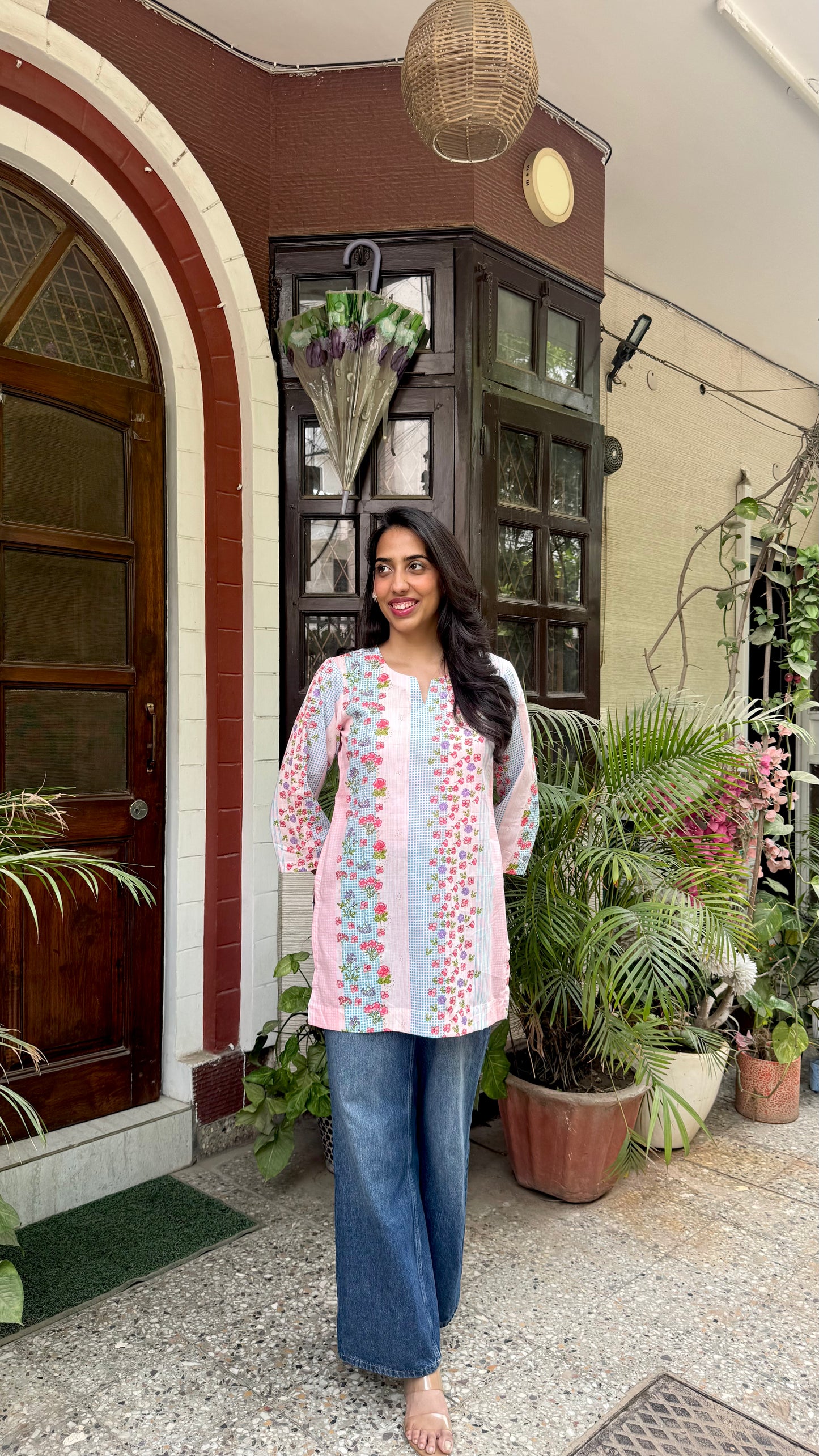 Cutie Cotton Kurti - Pink