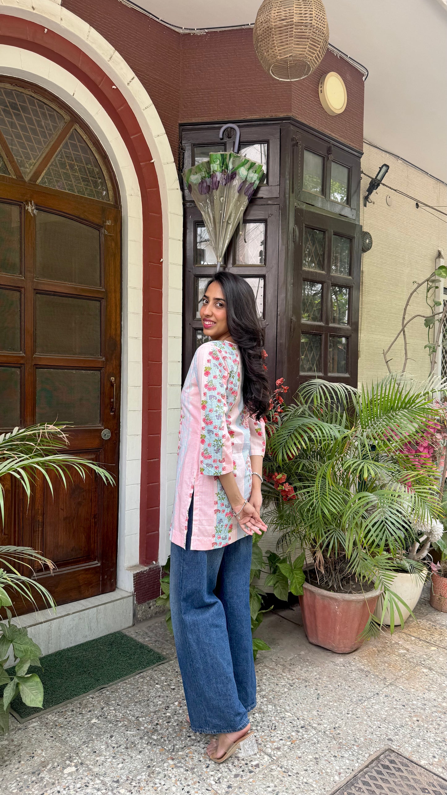 Cutie Cotton Kurti - Pink