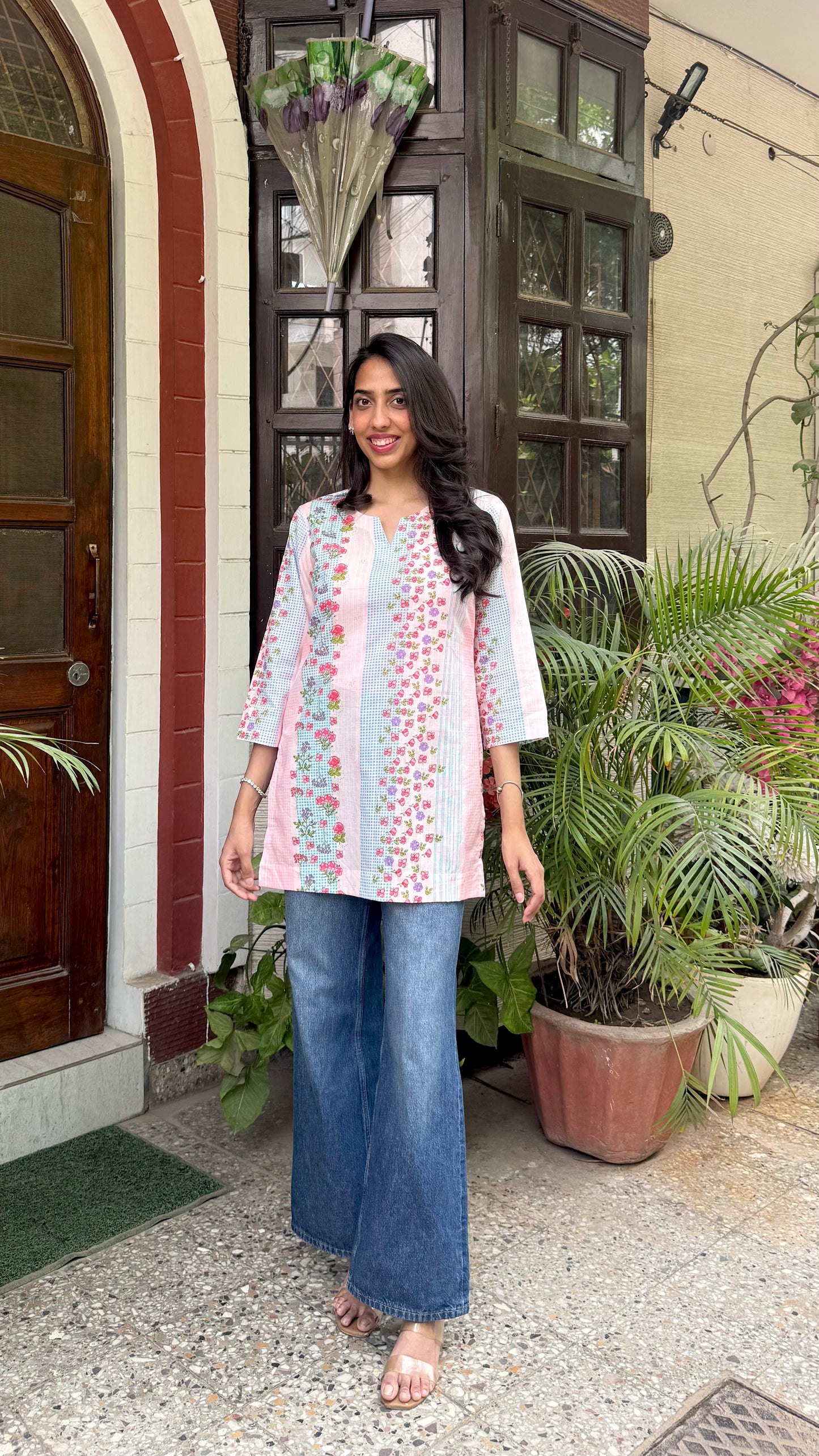 Cutie Cotton Kurti - Pink