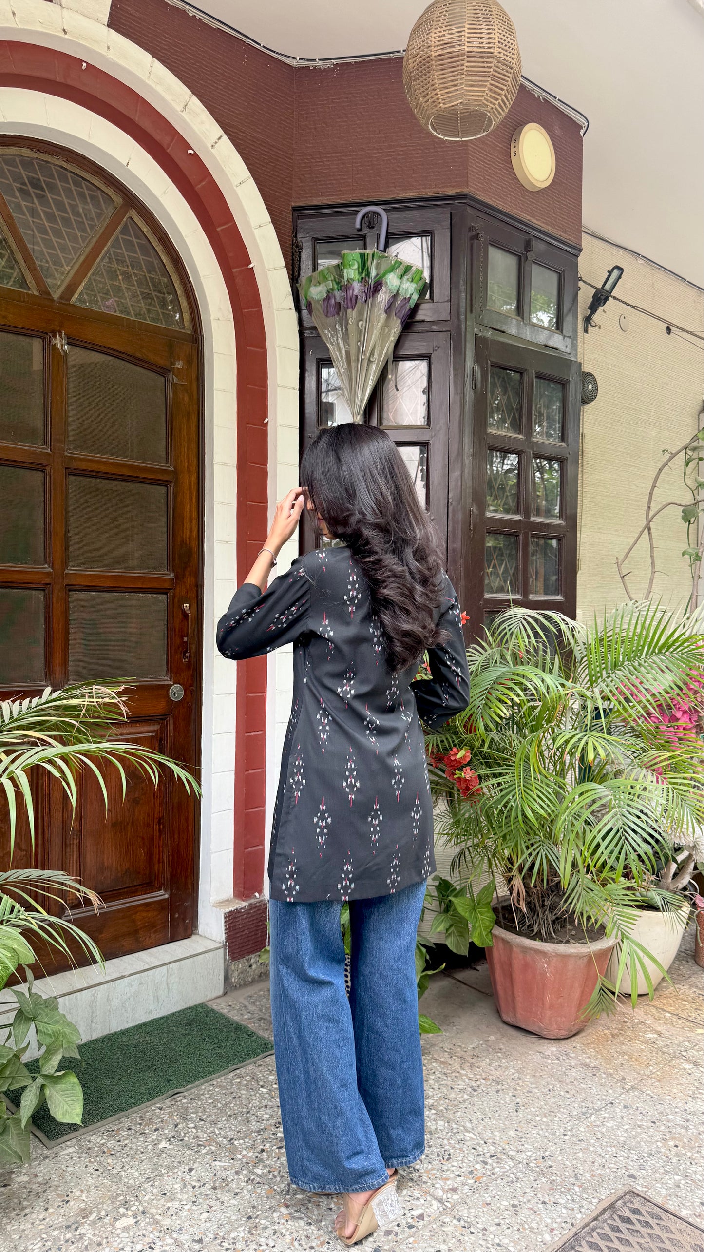 Cutie Cotton Kurti - Black