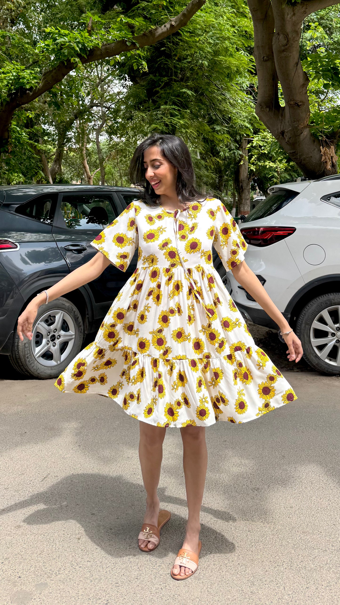 Sunflower Tiered Dress (Luxe Collection) - Regular