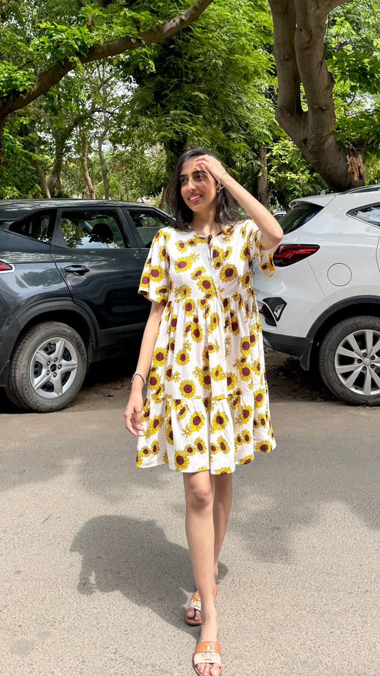 Sunflower Tiered Dress (Luxe Collection) - Regular