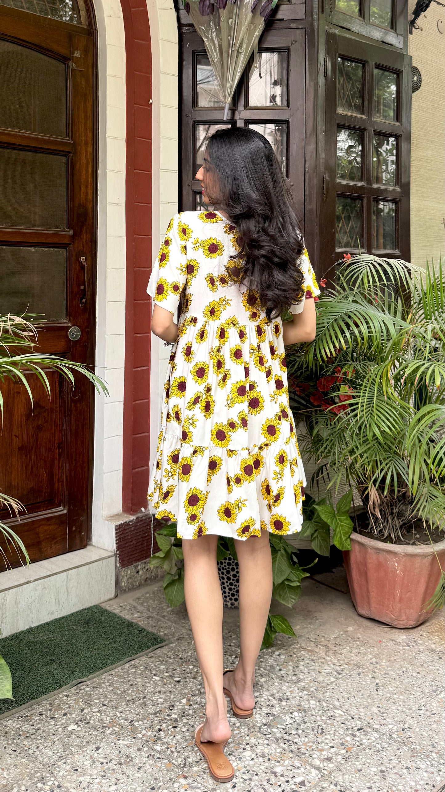 Sunflower Tiered Dress (Luxe Collection) - Regular