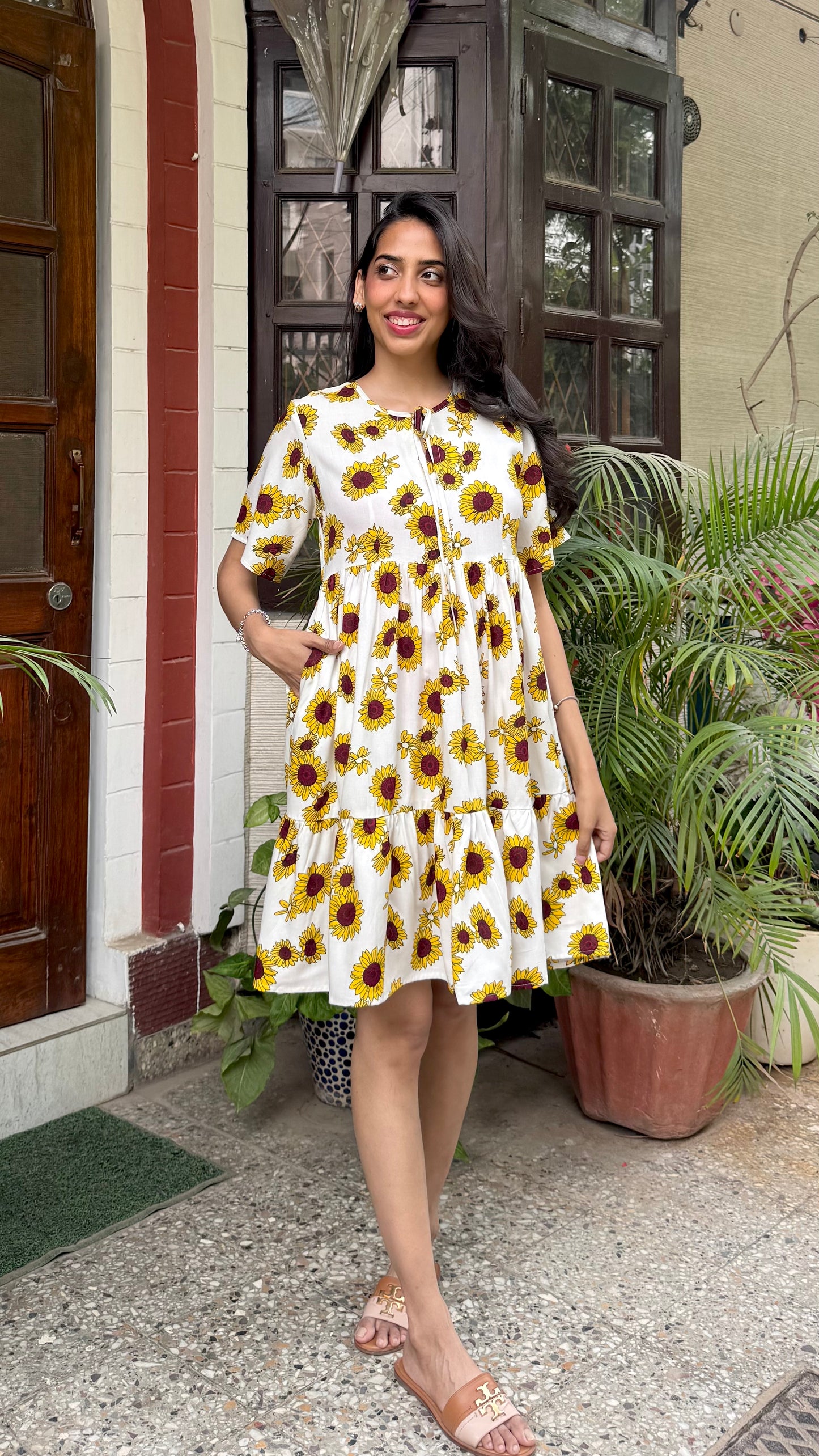 Sunflower Tiered Dress (Luxe Collection) - Regular