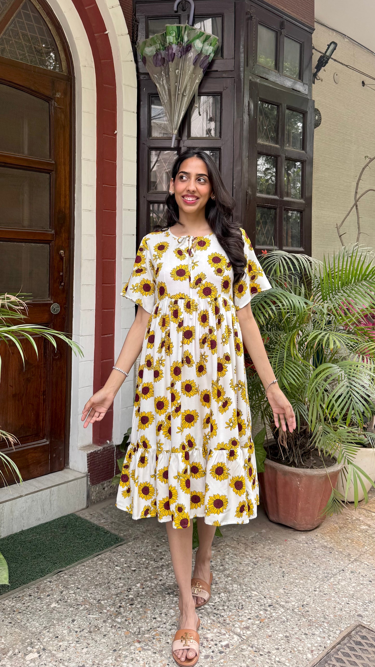 Sunflower Tiered Dress (Luxe Collection) - Midi