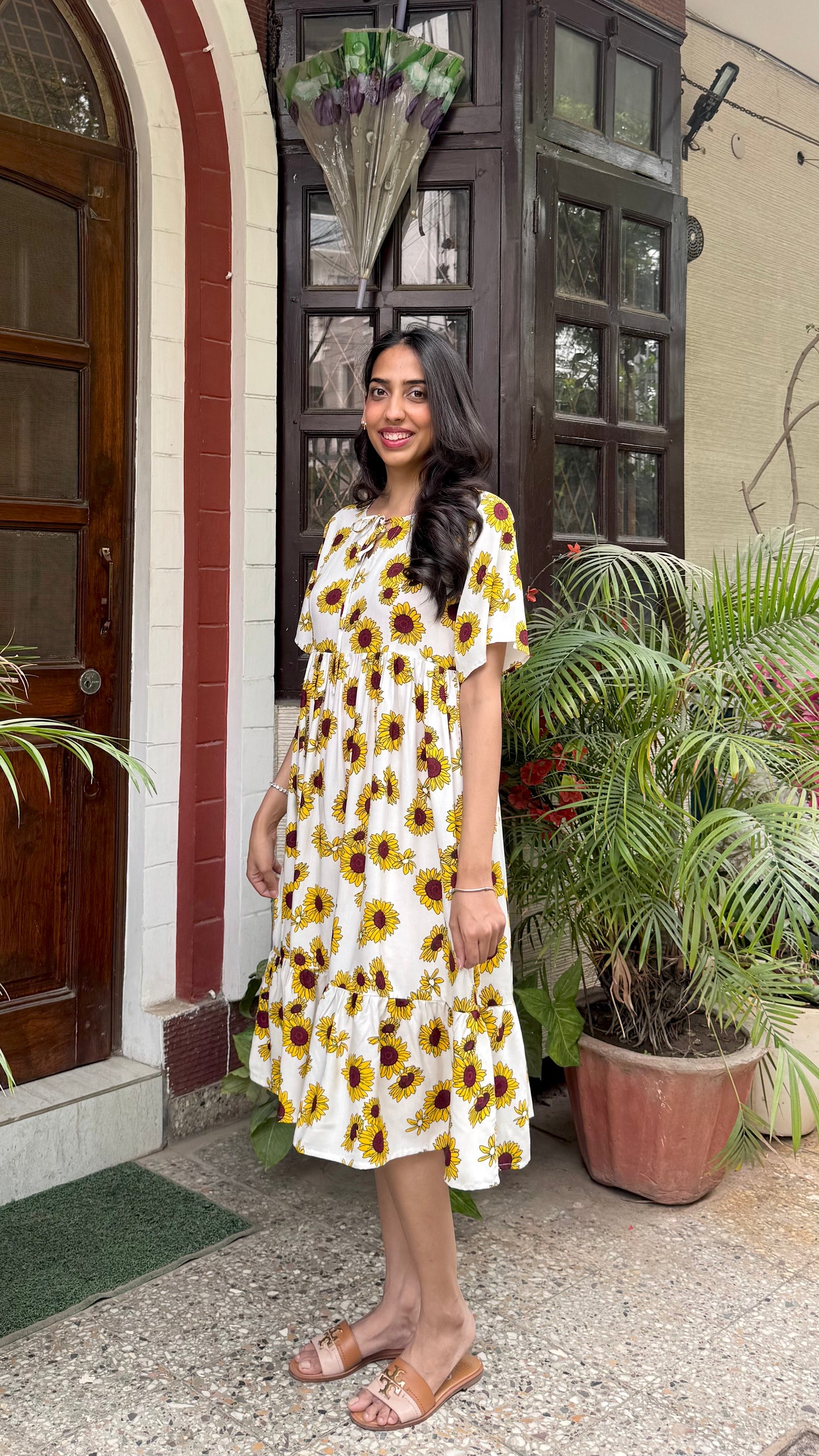 Sunflower Tiered Dress (Luxe Collection) - Midi
