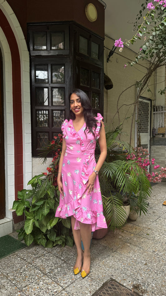 Romantic Ruffles Date Dress - Pink