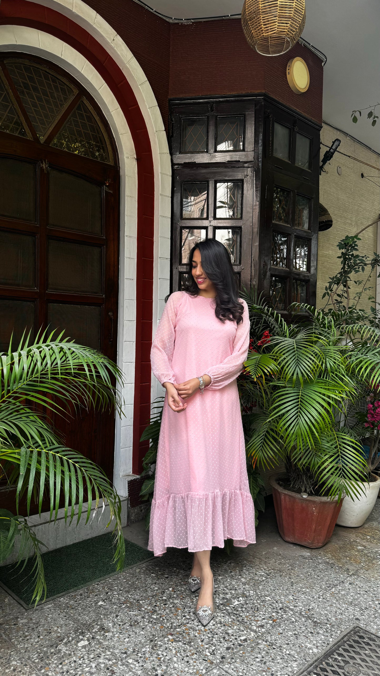 Dreamy Drapes Dress- Pink (Luxe Collection)