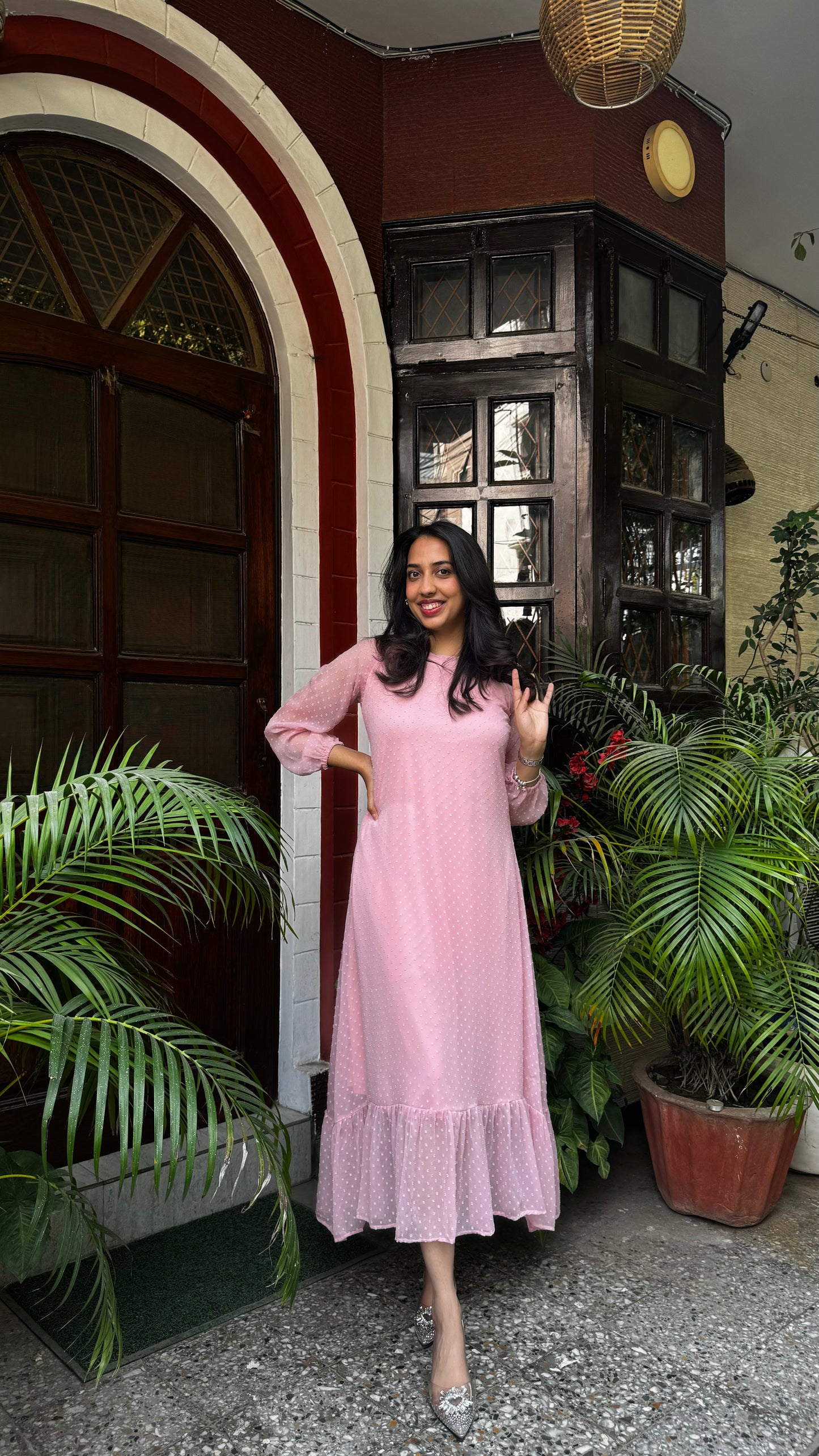 Dreamy Drapes Dress- Pink (Luxe Collection)