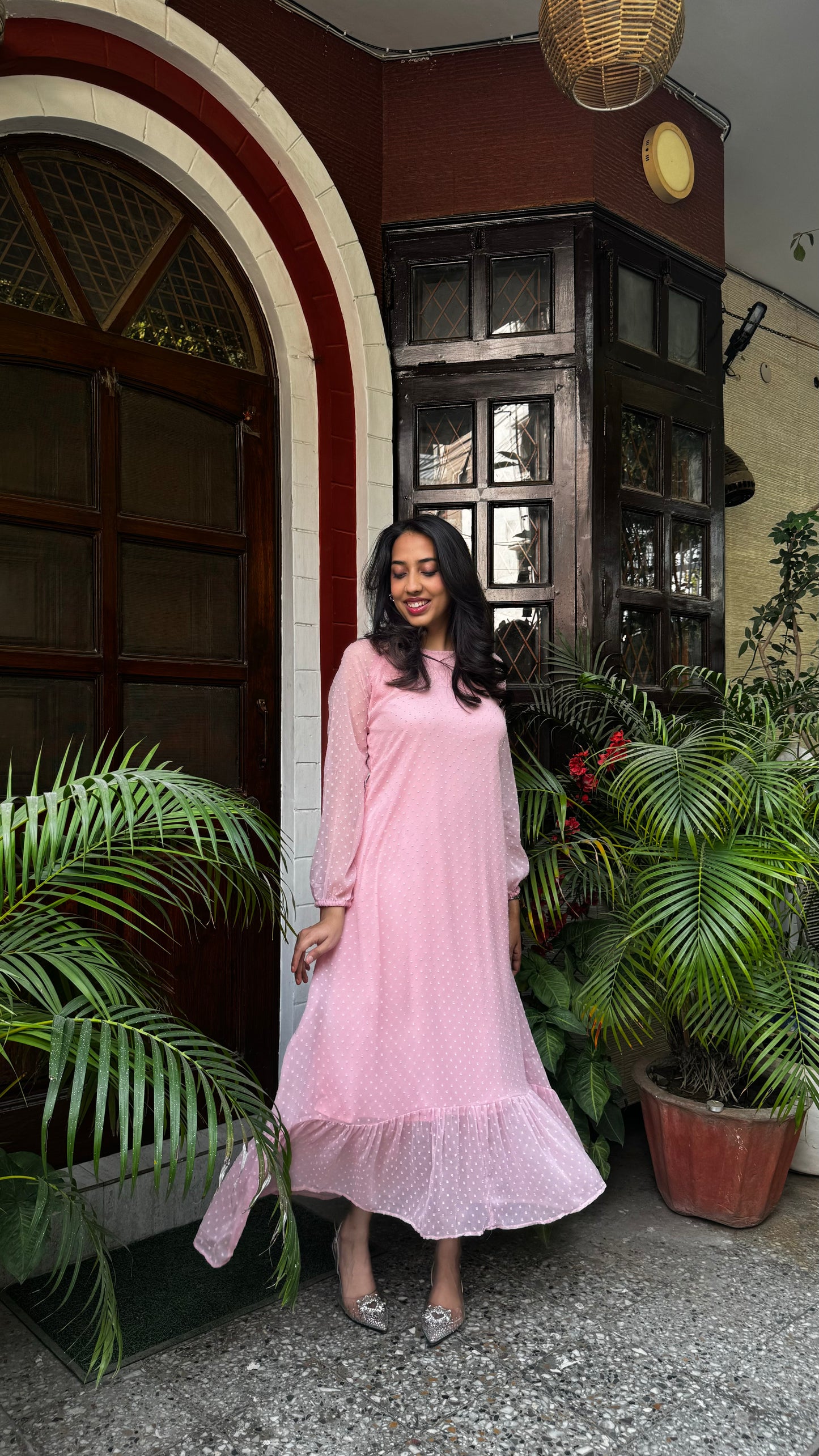 Dreamy Drapes Dress- Pink (Luxe Collection)