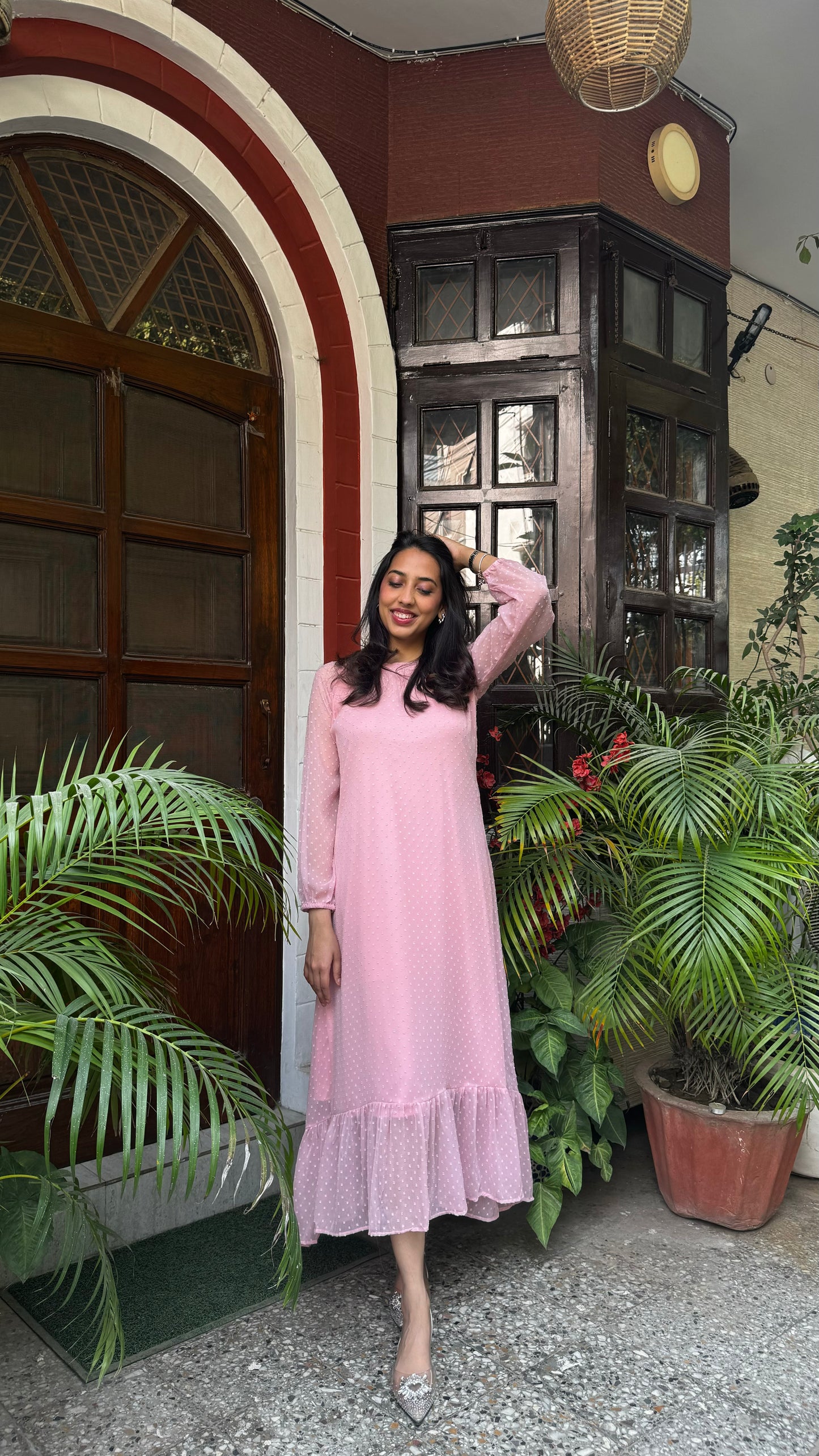 Dreamy Drapes Dress- Pink (Luxe Collection)