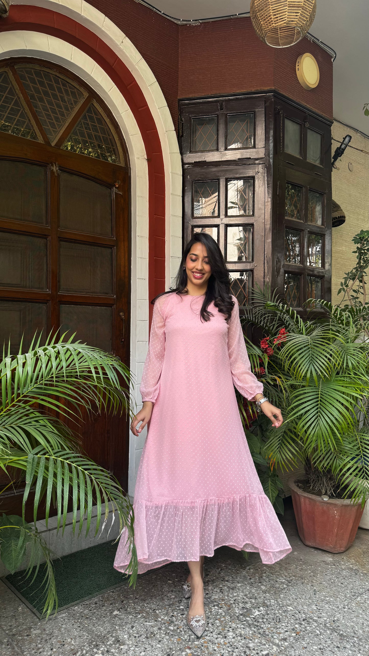 Dreamy Drapes Dress- Pink (Luxe Collection)