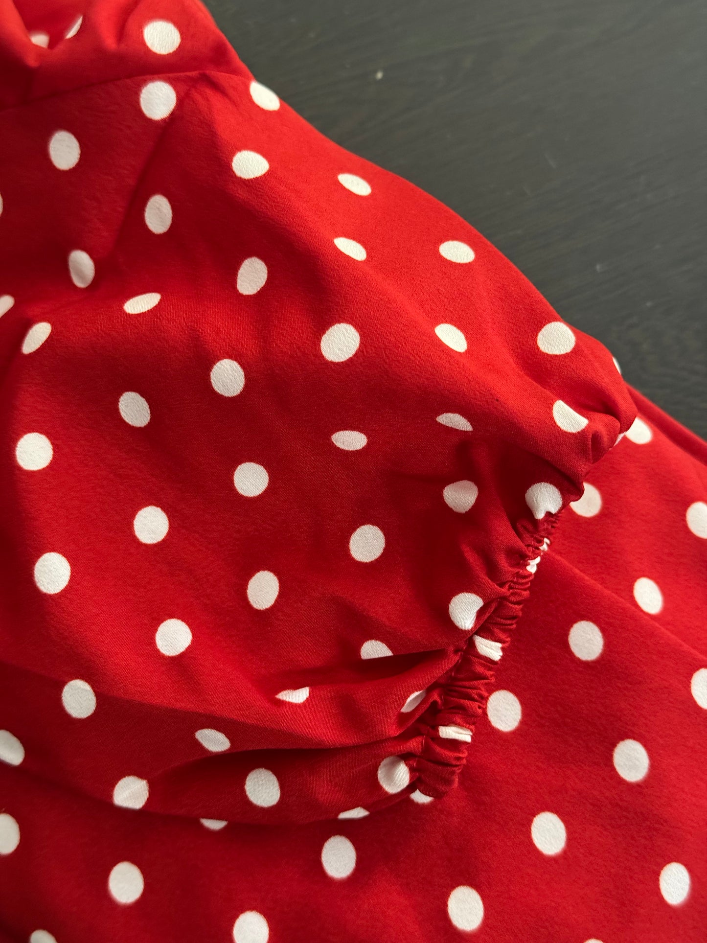 Red Polka Wrap Dress
